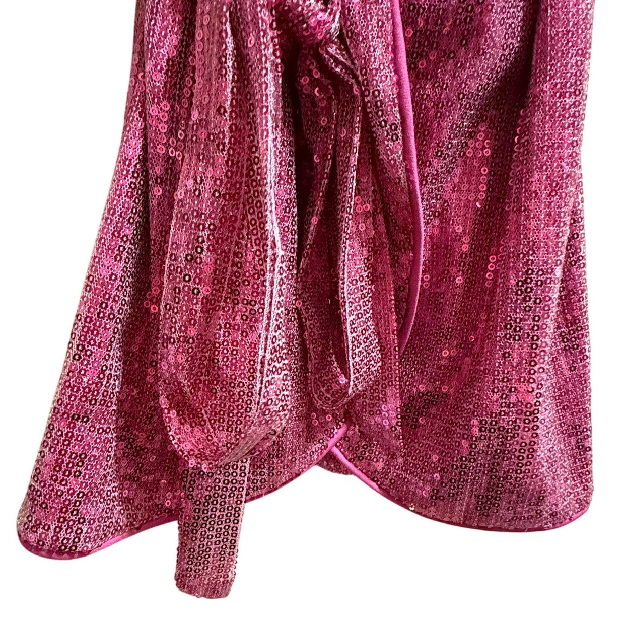Superdown x Draya Michele Pink Sequin Wrap Blouse - Sleeveless - Medium - NWT
