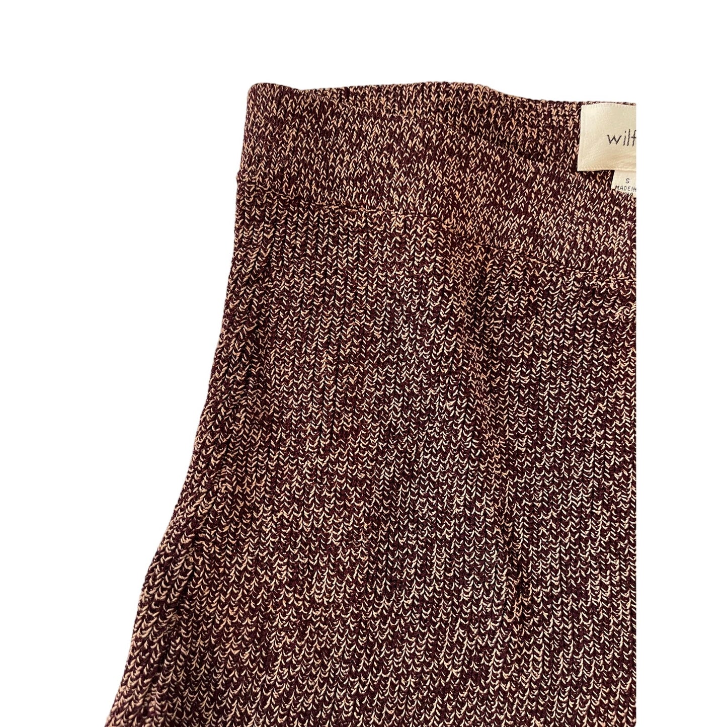 Wilfred Heavy Knit Maroon and Beige Skirt Women's Size Small