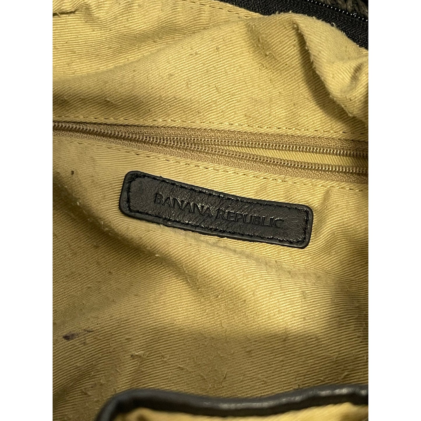 Vintage Banana Republic Black and Tan Woven Tote Bag