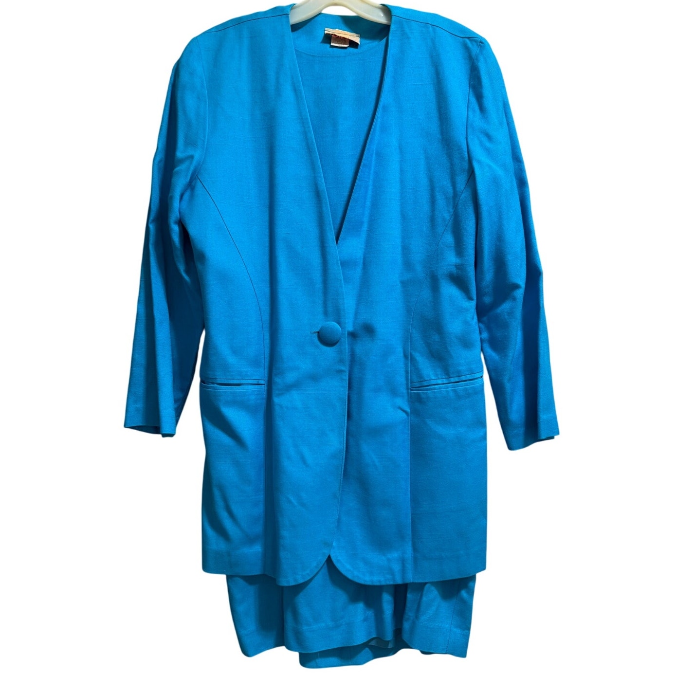 Katie MFG Petites - Turquoise Blue Sleeveless Shift Dress & Jacket - Size 10