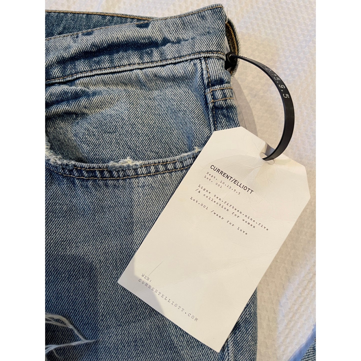 NWT Current Elliott Women's Size 28 Vintage Cropped Slim Blue Jeans $268 MSRP