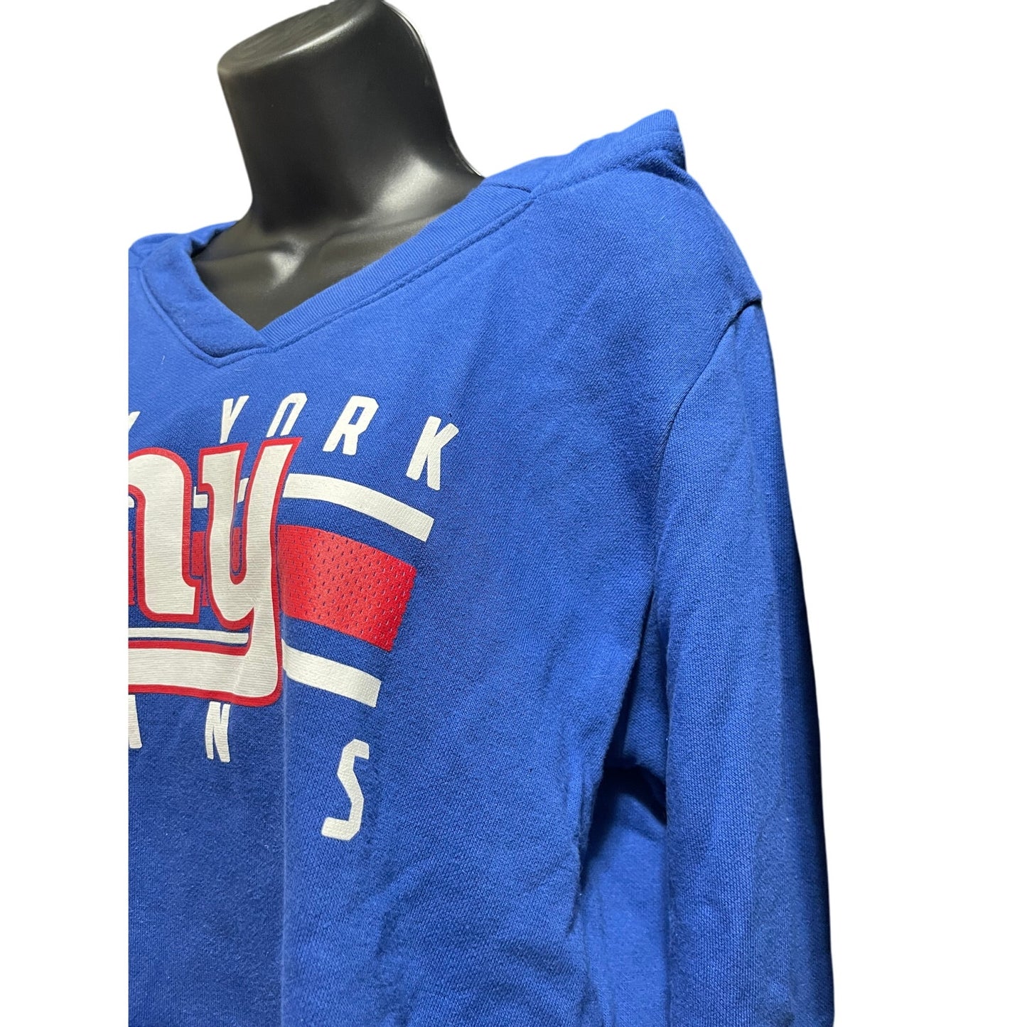 Majestic New York Giants Blue Size Large Women's Long Sleeve Hoodie