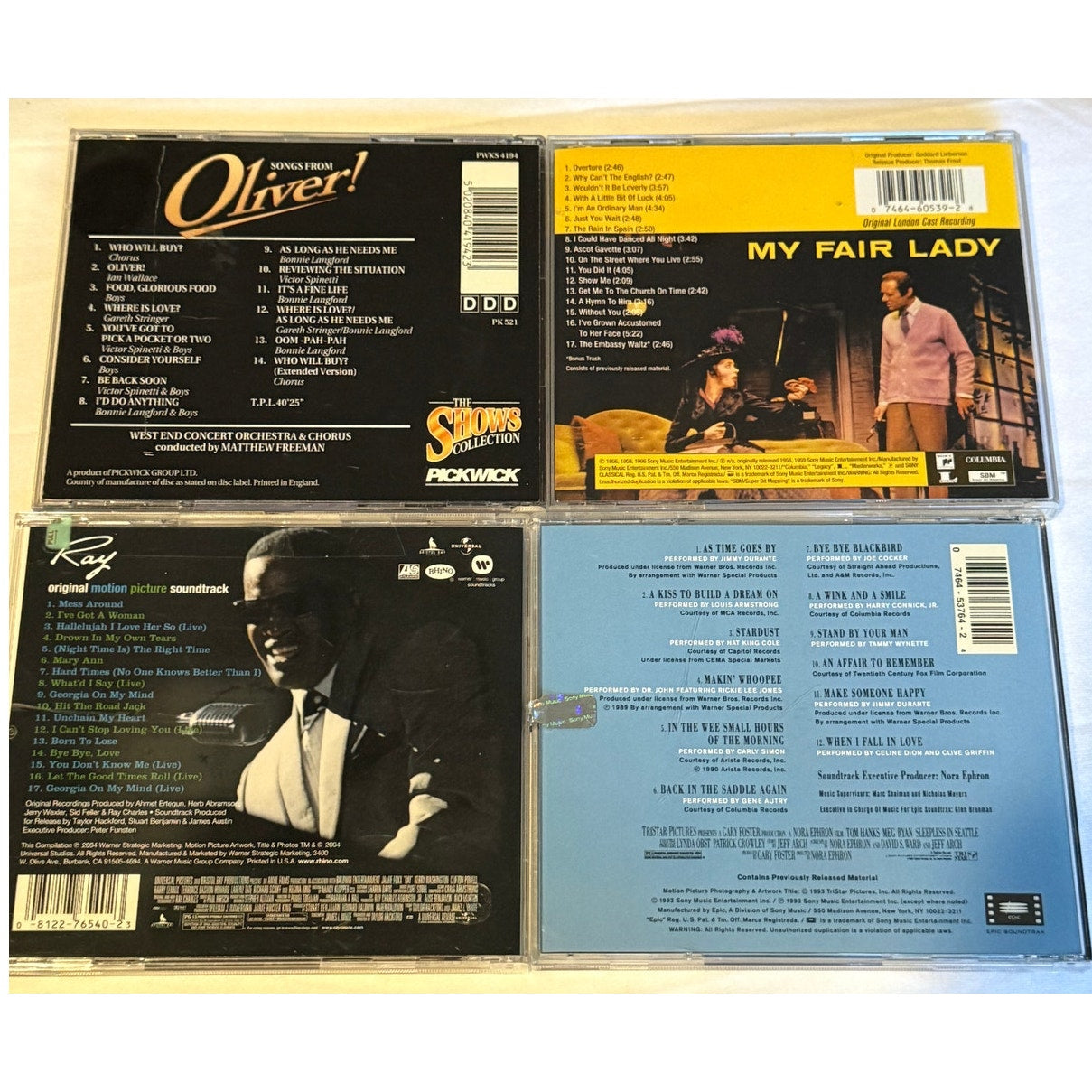 Movie & Broadway Soundtrack CD Bundle -15 CD's - Chicago, Annie, The Bodyguard