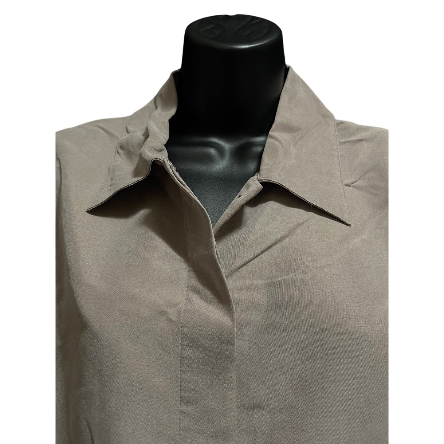 K Arnold Vintage Padded Shoulder Size Medium Button Up Collared Blouse