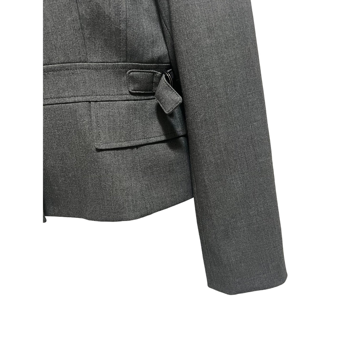 Calvin Klein Size 6 Stretch Dark Gray 3 Button Jacket Lined