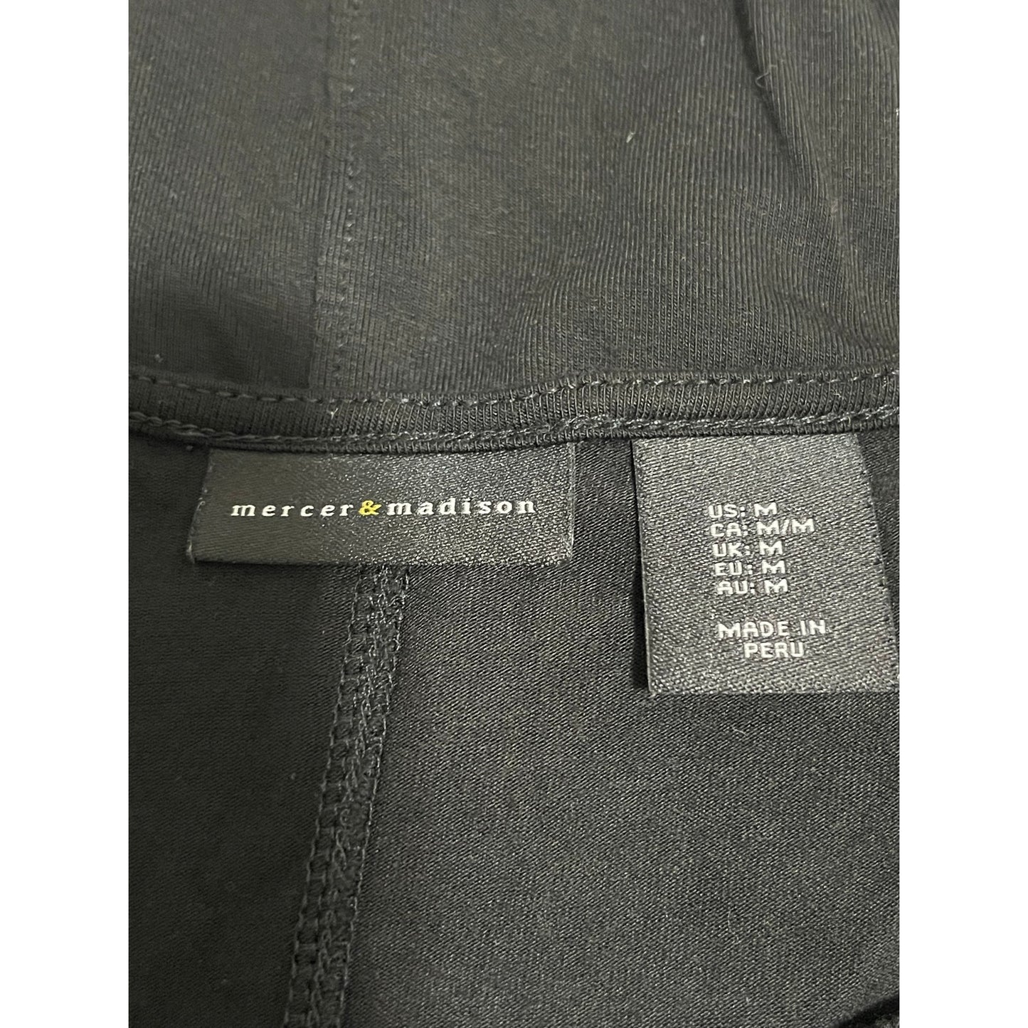 Mercer & Madison Black Lightweight Long Sleeve Shirt - Size Medium