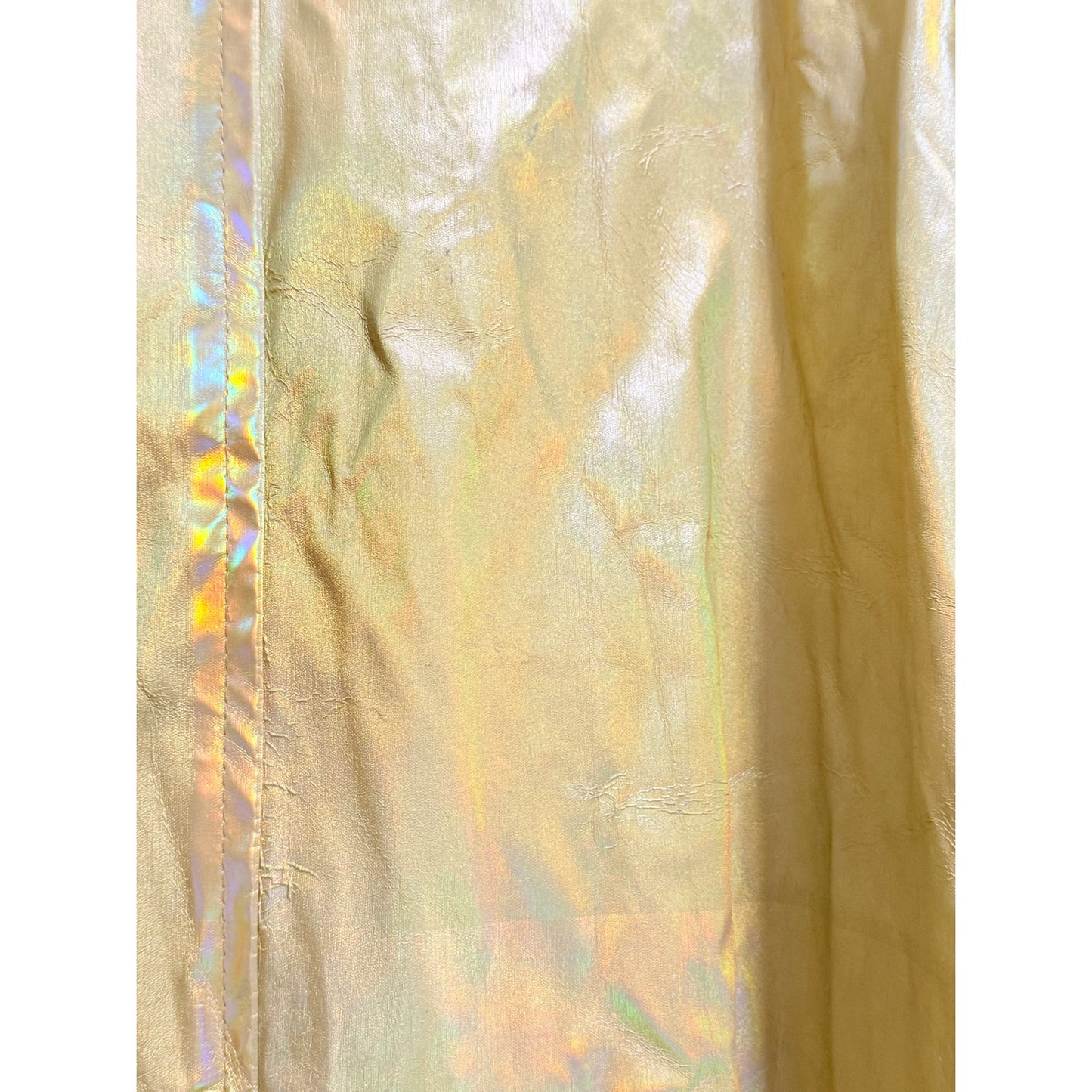 Vintage David Goodman for Gus Goodman Yellow Reflective Fur Lined Size 10 Coat