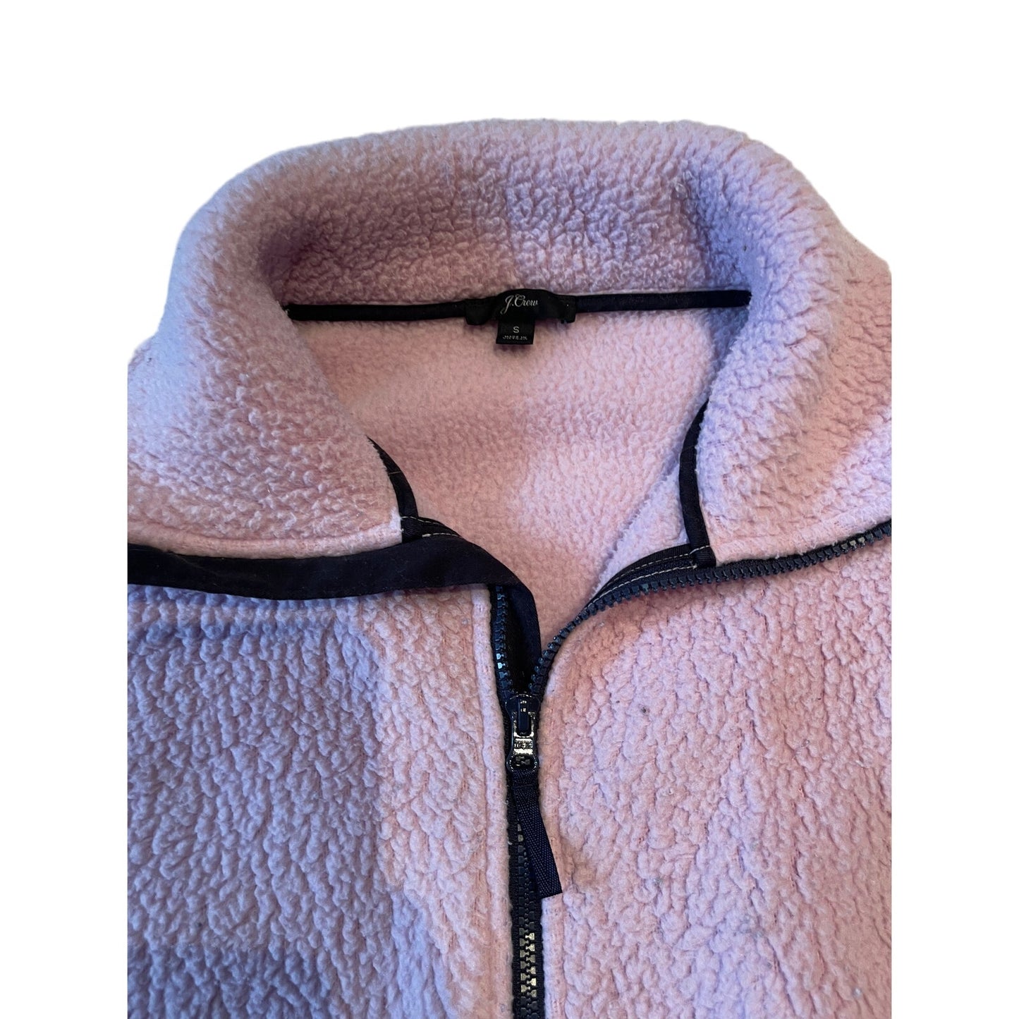 J.Crew Pink / Purple and Black Women's Size Small Zip Up Fleece Sherpa Jacket