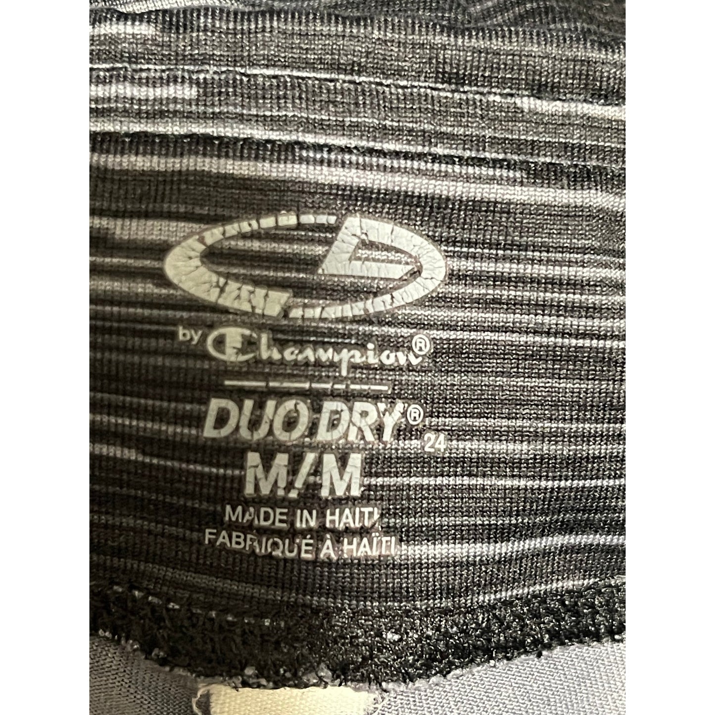 Champion Duo Dry Black & Grey Workout Leggings - Medium