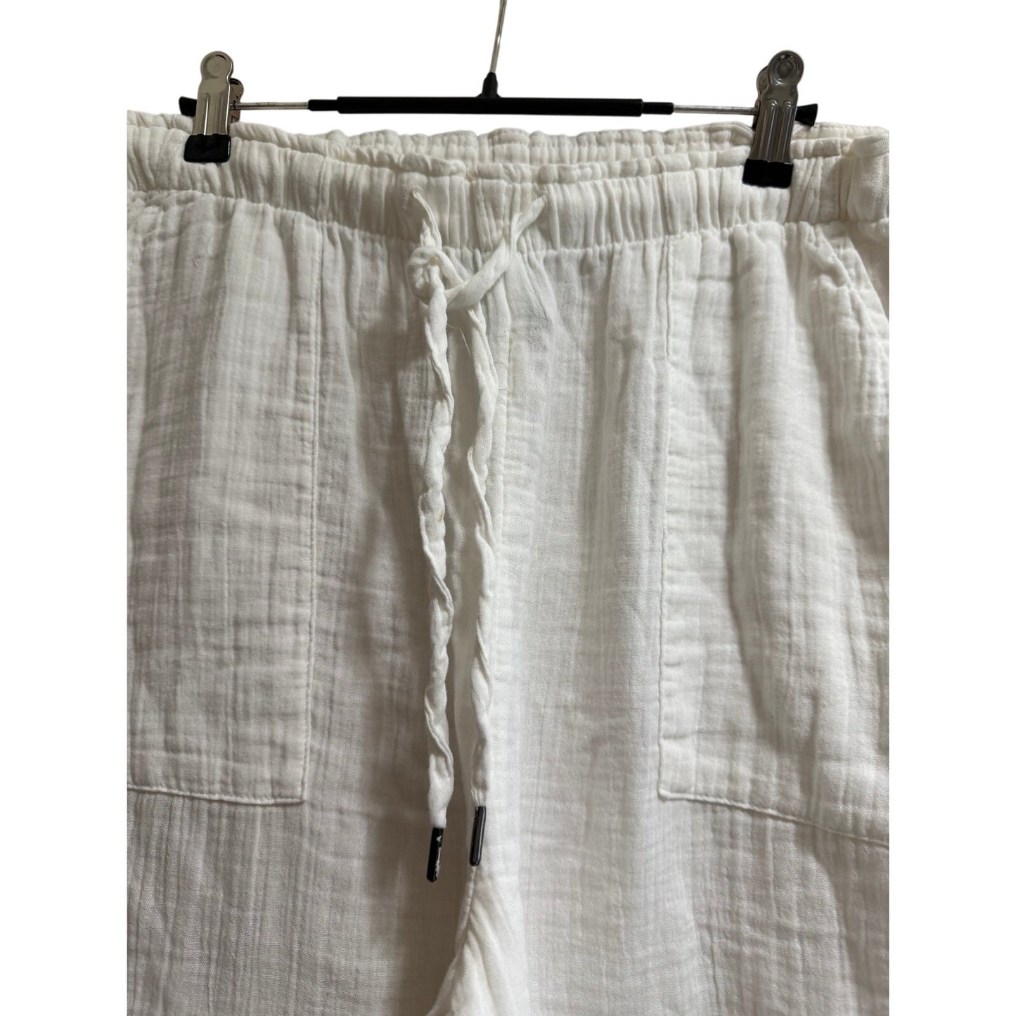 GAP Size Large White Cotton Elastic Waist Lounge Pant w/Pockets - NWT - $80 MSRP
