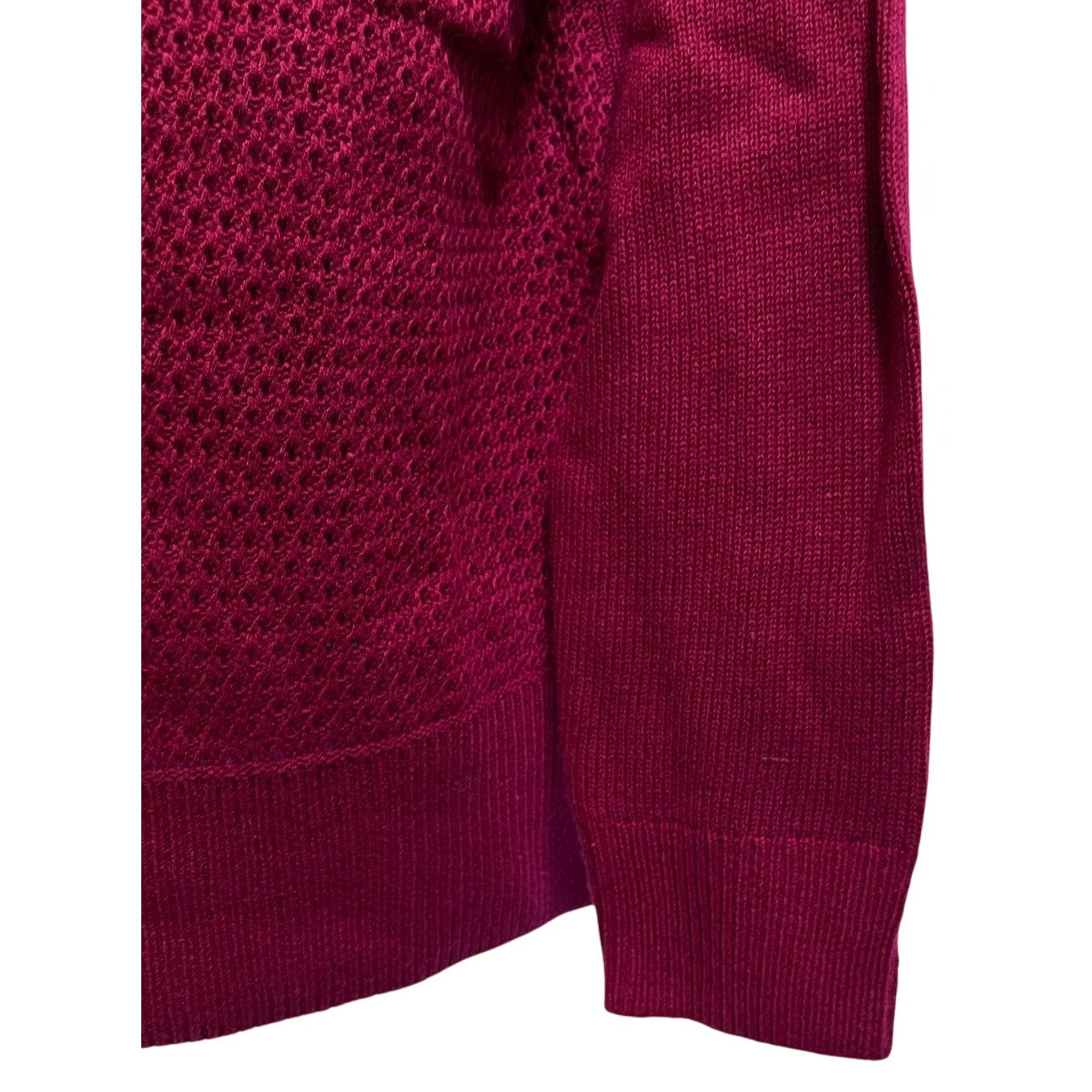 NWT Ann Taylor The Loft Magenta Open Knit Sweater - Medium