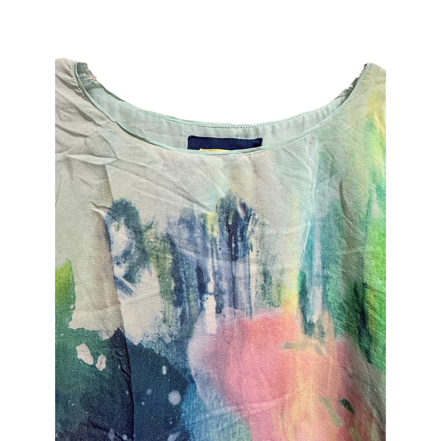 Maeve Size XS Abstract Pastel Print Knee Length Dress