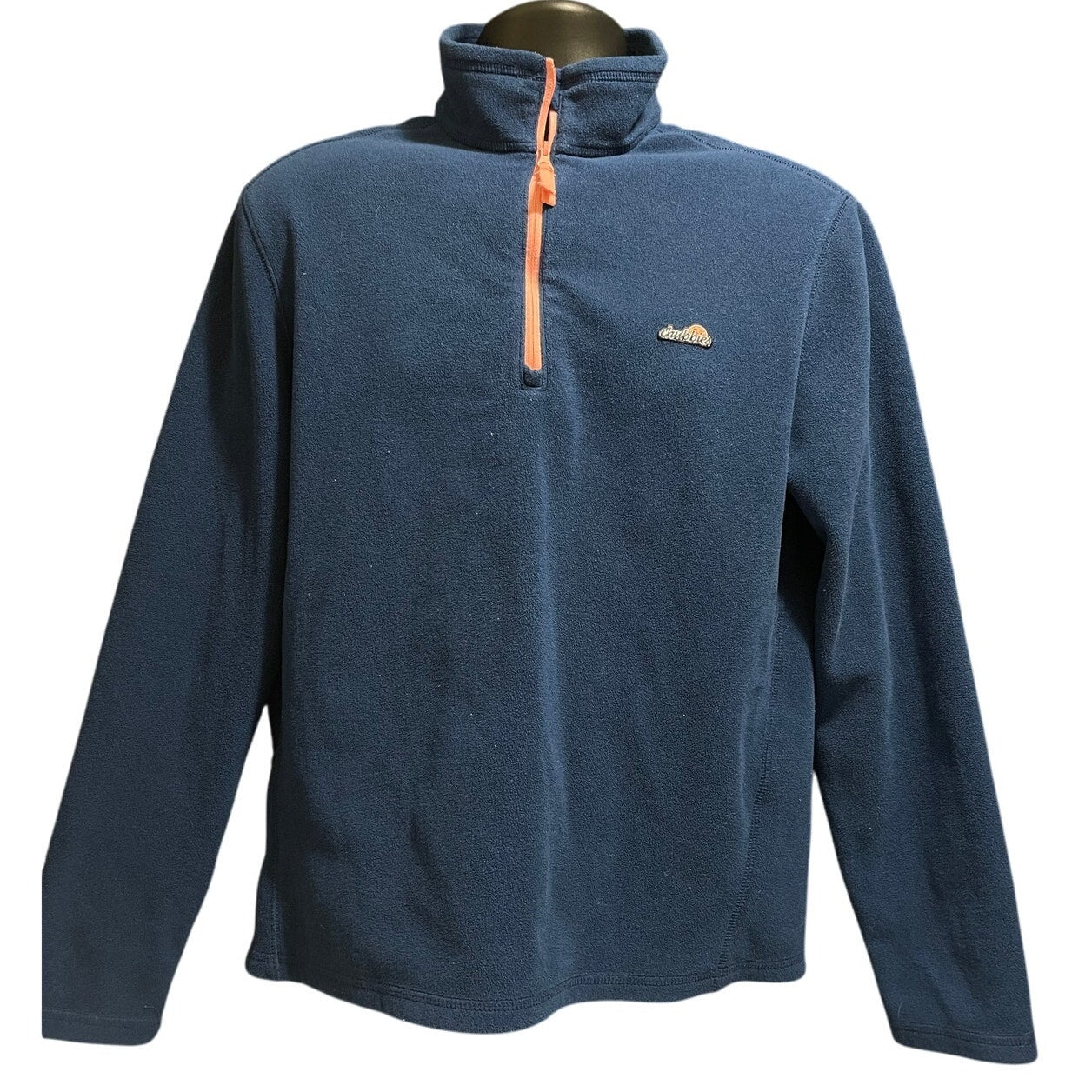 Chubbies Size Small Blue and Pink Fleece 1/4 Zip Pullover