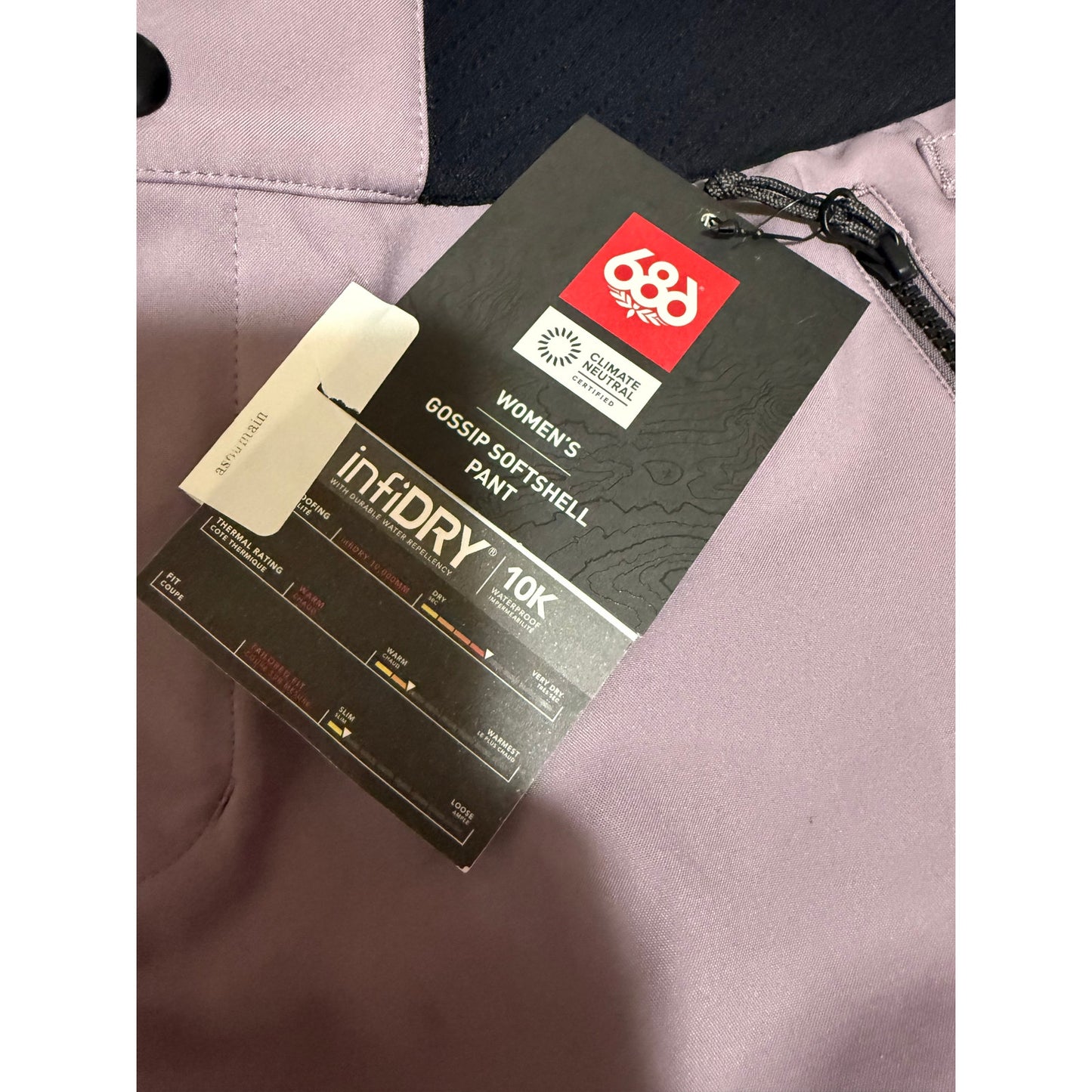 686 Gossip Softshell Dusty Orchid Waterproof Lined Outdoor Pants - NWT - Medium