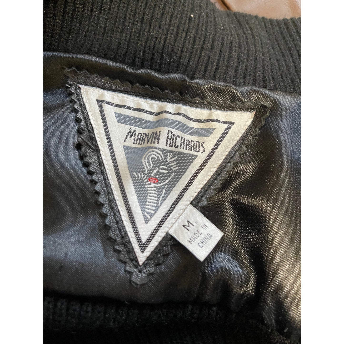 Vintage Marvin Richards Black Leather Jacket - Size Medium