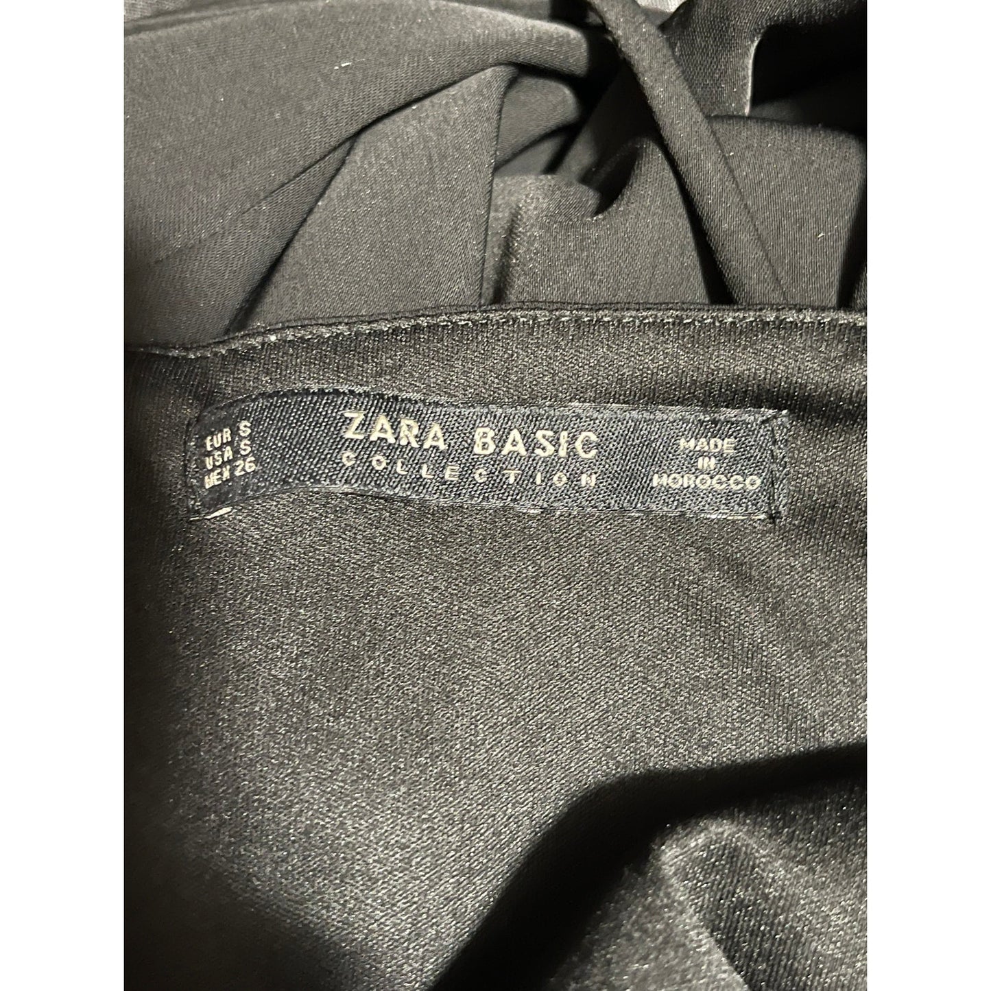 Zara Basic Black Women's Size Small Sleeveless Jumpsuit
