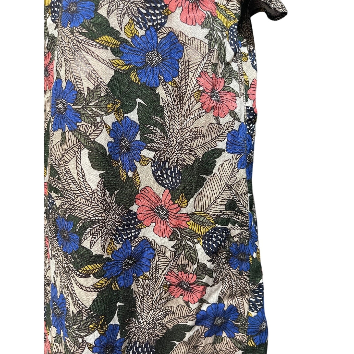 Joy Joy Blue & Pink Floral Print Sleeveless Mini Dress - Size Medium - NWT