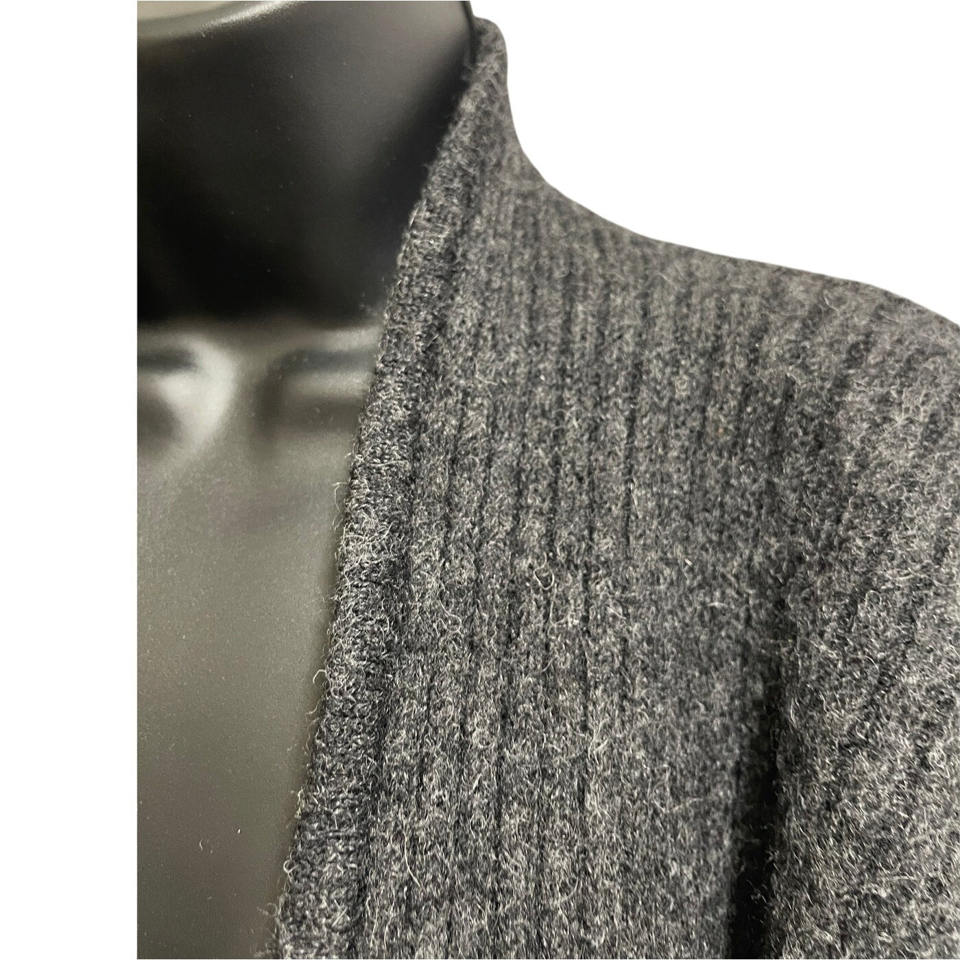 Vintage Peruvian Connection Wool & Baby Alpaca Gray Cardigan - Size Small