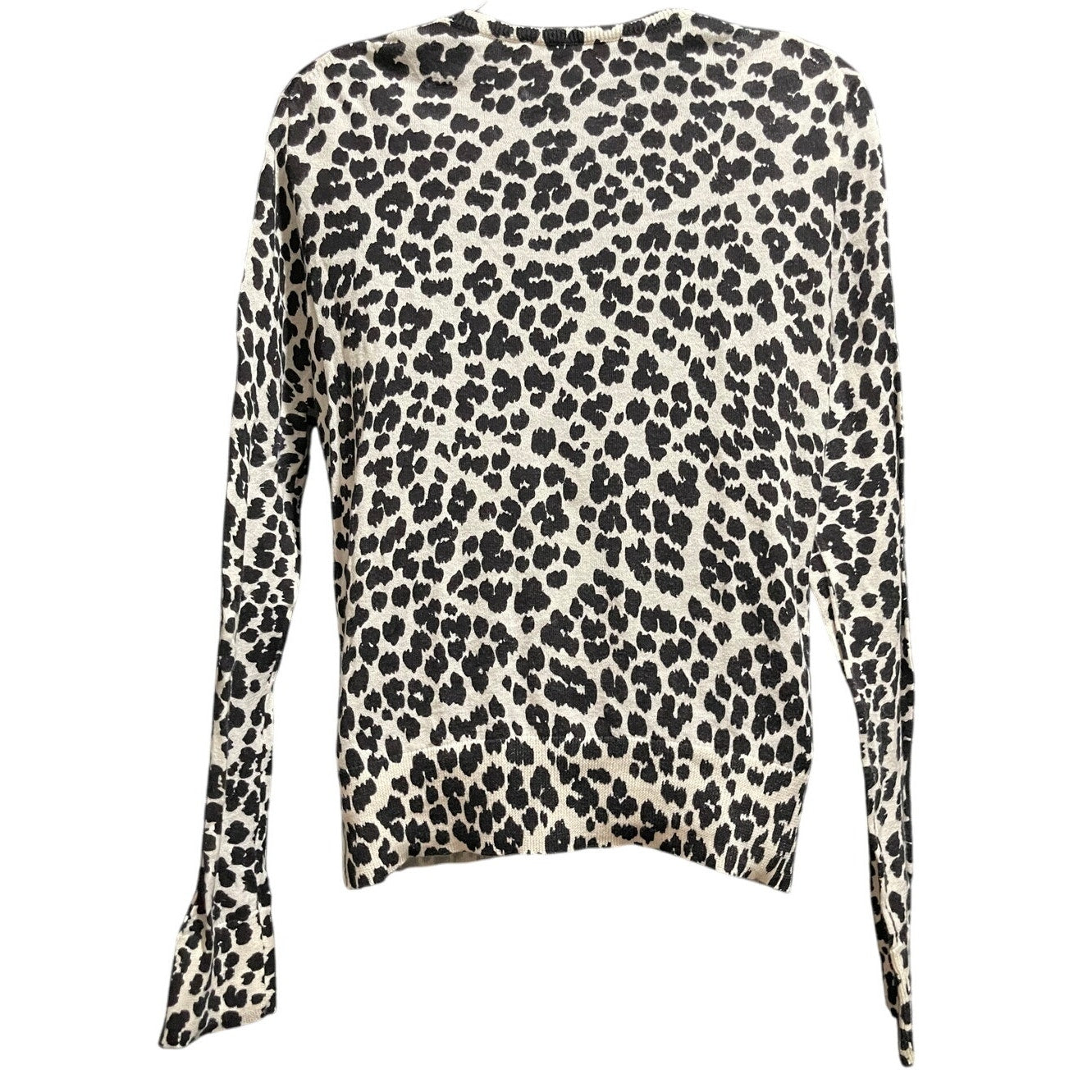 Anne Taylor the LOFT Size Medium Animal Print Cardigan Knit Sweater