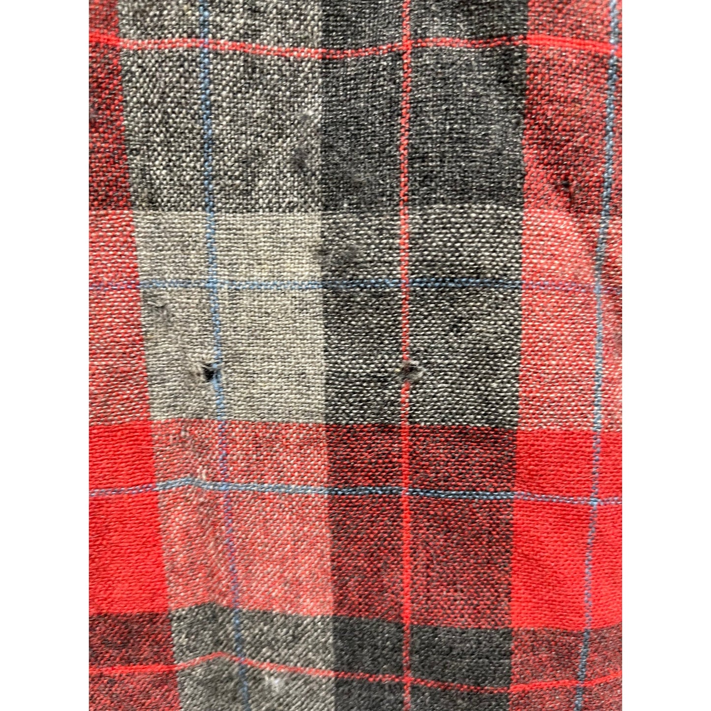 Vintage 1960's Pendleton 100% Wool Red Plaid Shirt - Medium - Distressed