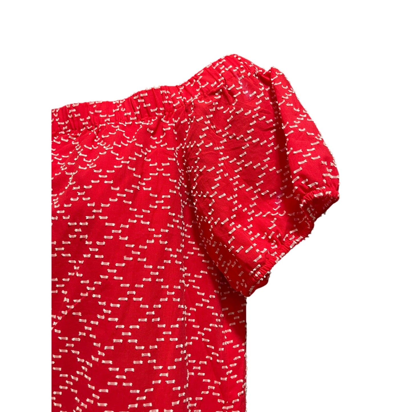 NWT Ann Taylor Red Cotton Sundress - Off Shoulder - Medium - $98 MSRP