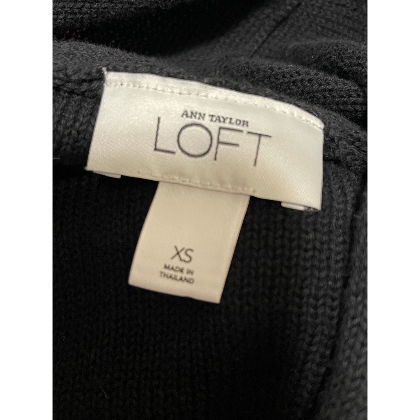 Ann Taylor The LOFT Black Tie Front Knit Cardigan - XS