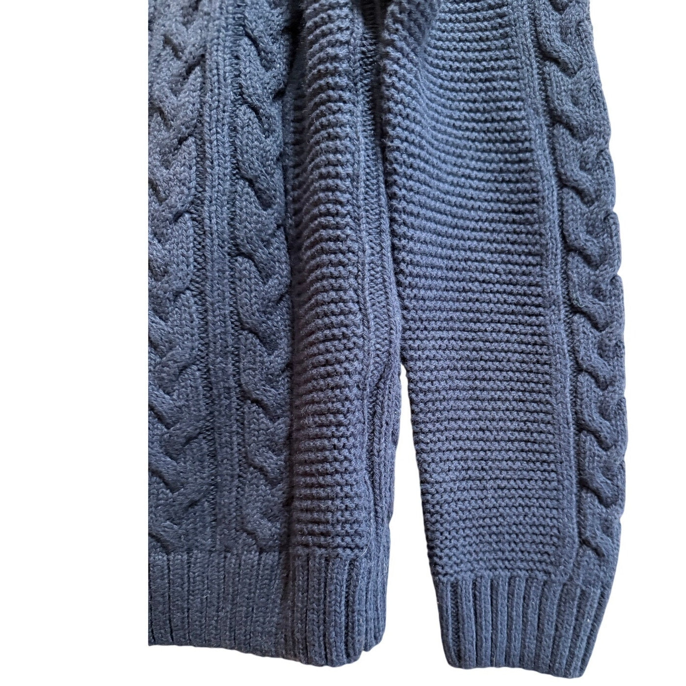 ABLE Clothing Dark Midnight Blue Claudette Cable Knit Sweater - NWT - Small