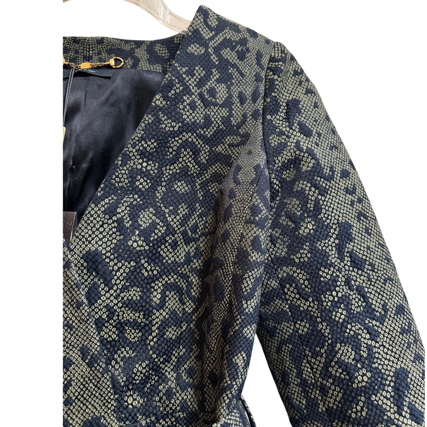 Gucci Python Snake Print Jacket w/ Belt Style 319227 size 40 - NWT - $2,750 MSRP