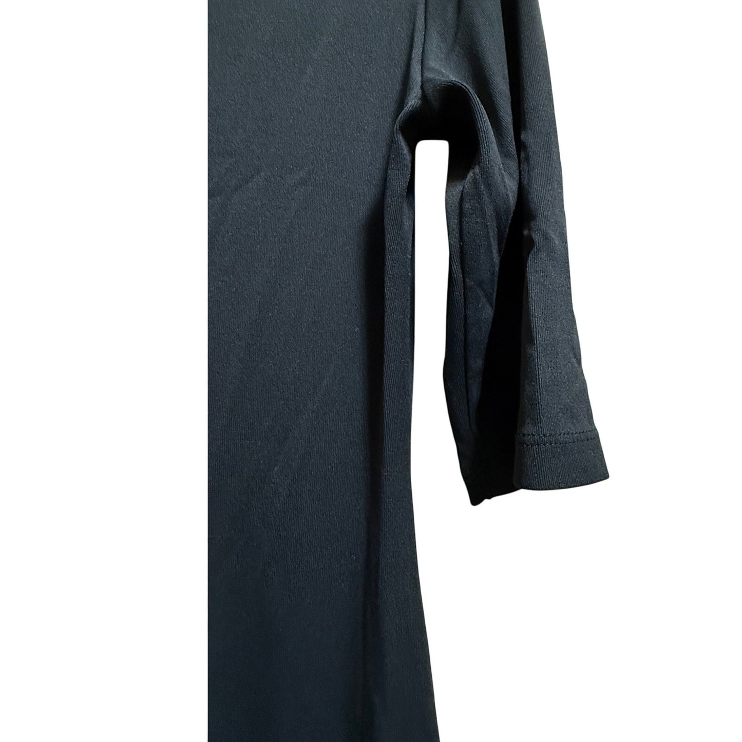 Central Park West 3/4 Sleeve Black Long Dress - Size Medium