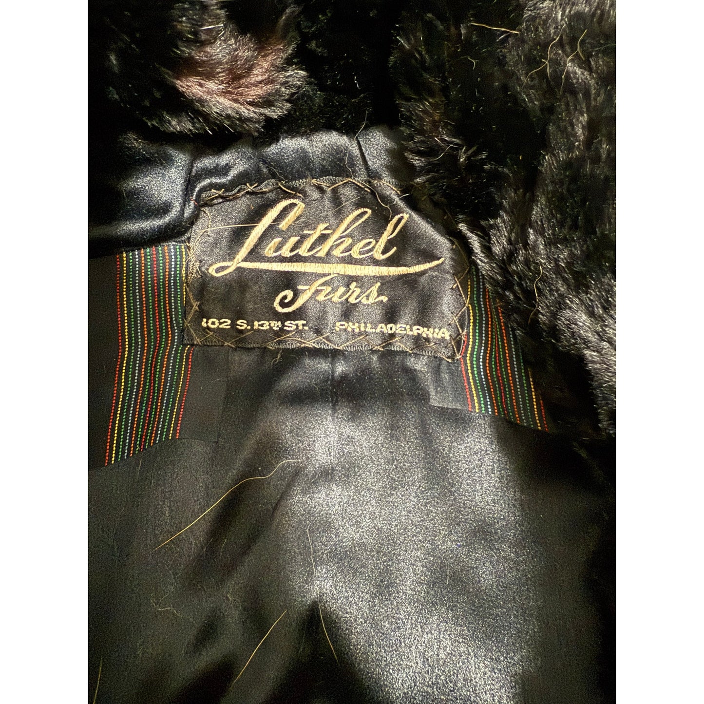 Vintage Luthel Furs Black Heavy Fur Overcoat - Women's 10