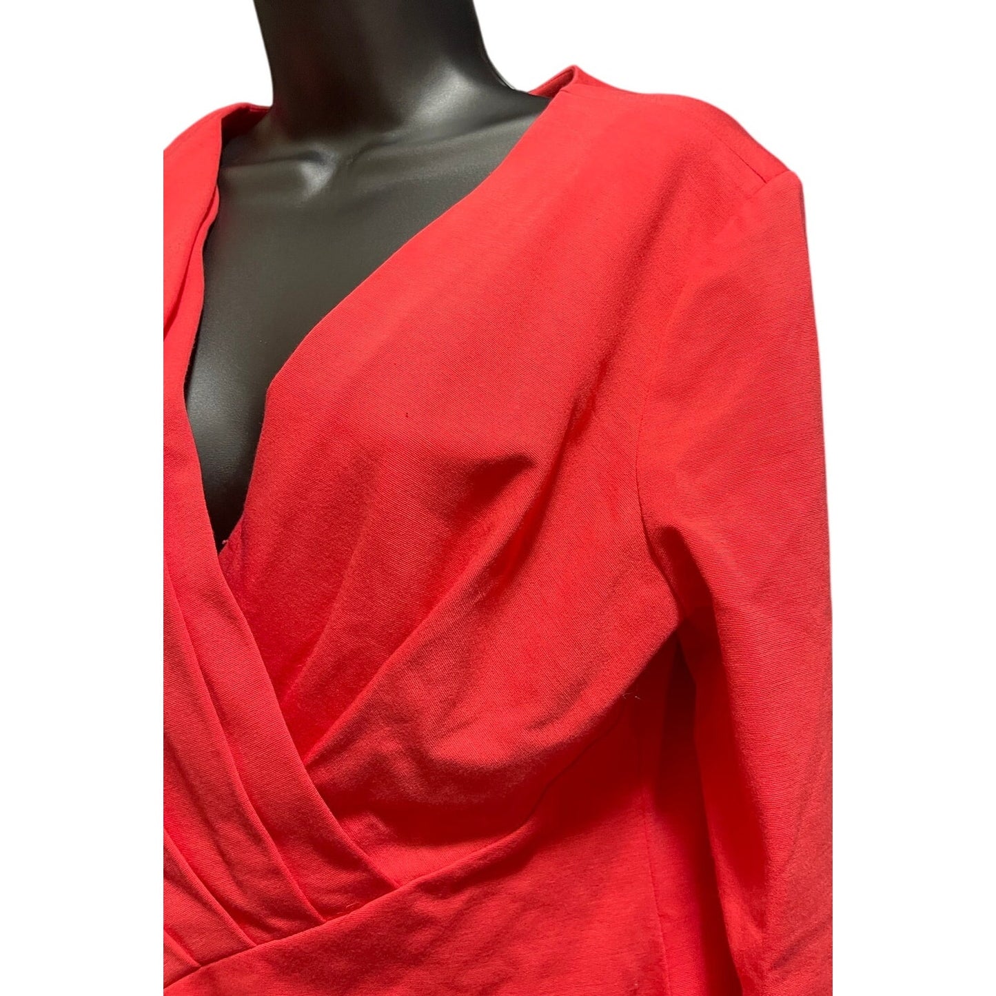 Lafayette 148 3/4 Sleeve Midi Dress - Pink / Coral - Size 12