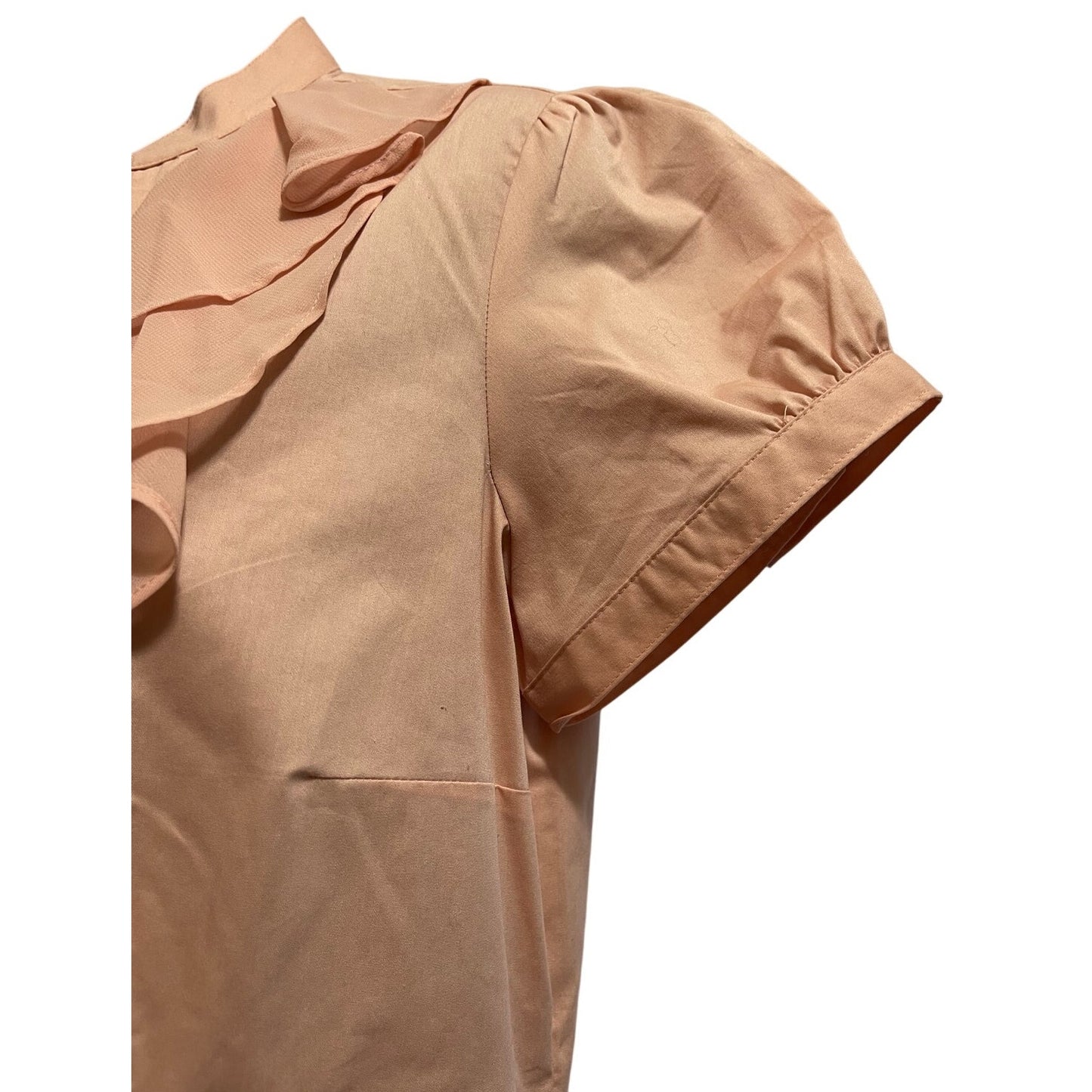 NWT The Limited Pink Short Sleeve Ruffle Front Blouse - Size Small