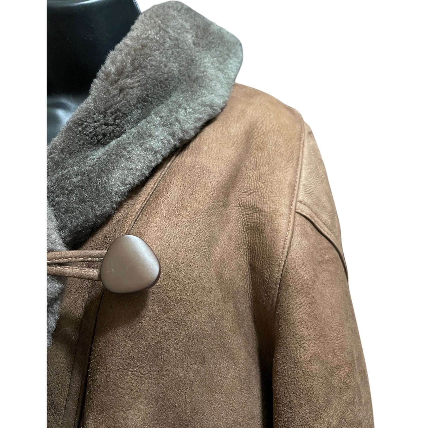 Vintage Rafel Brothers Sheepskin Shearling Coat Size XS - HEAVY