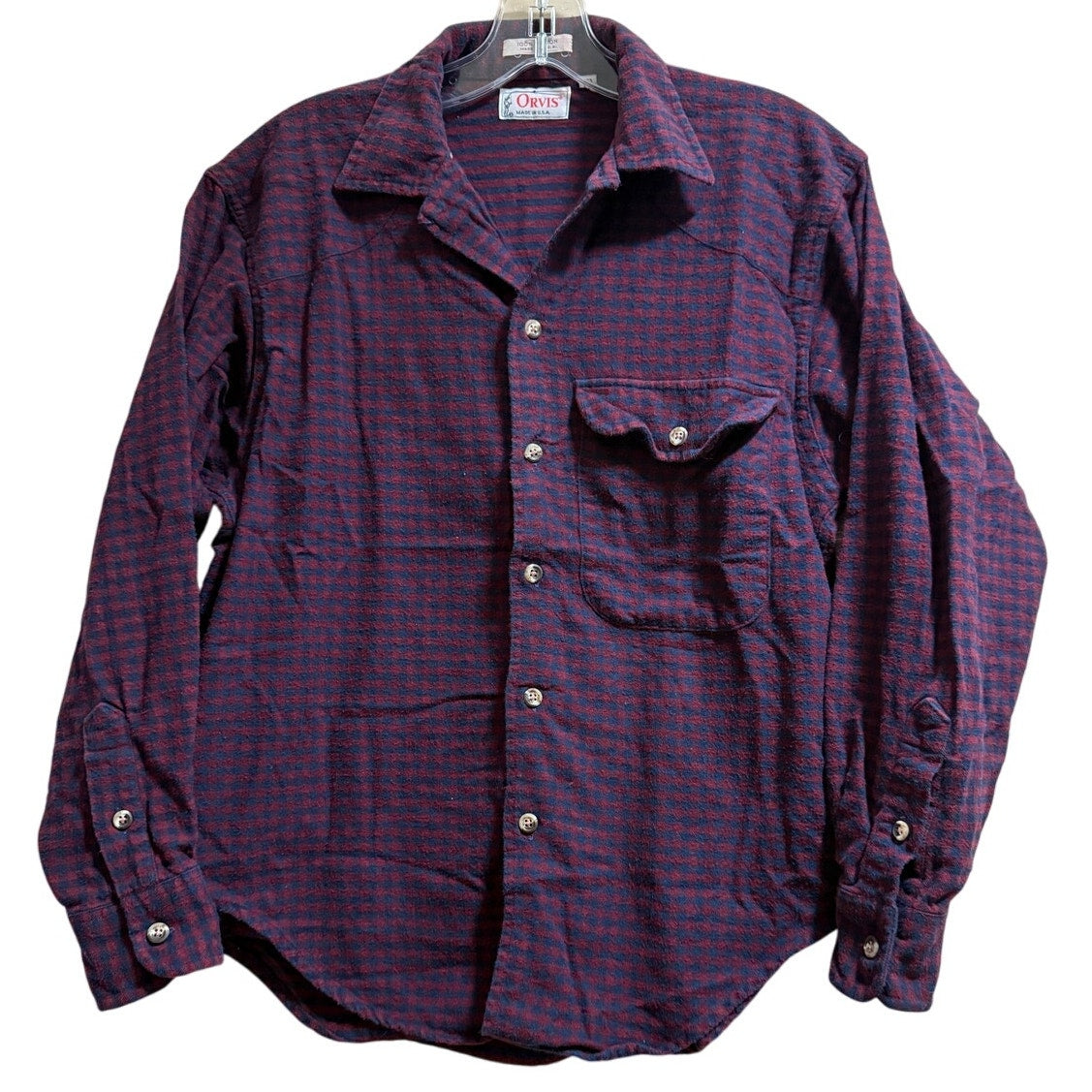 Vintage Orvis 100% Cotton Check Button Up - Long Sleeve - Size 10