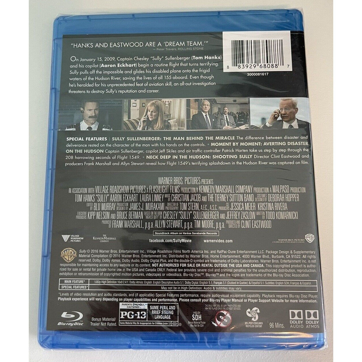 Sully (BLU-RAY + DVD) - BRAND NEW, SEALED - Tom Hanks