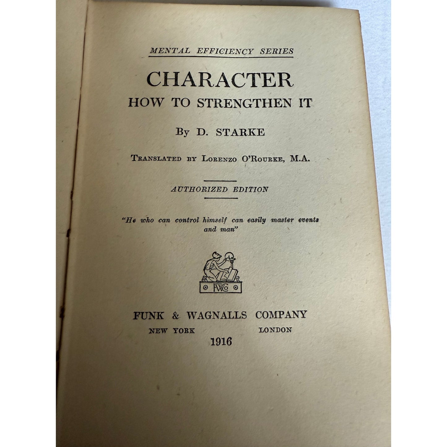 1916 Mental Efficiency Series Character & Perseverance Lot of 2 Hardcover