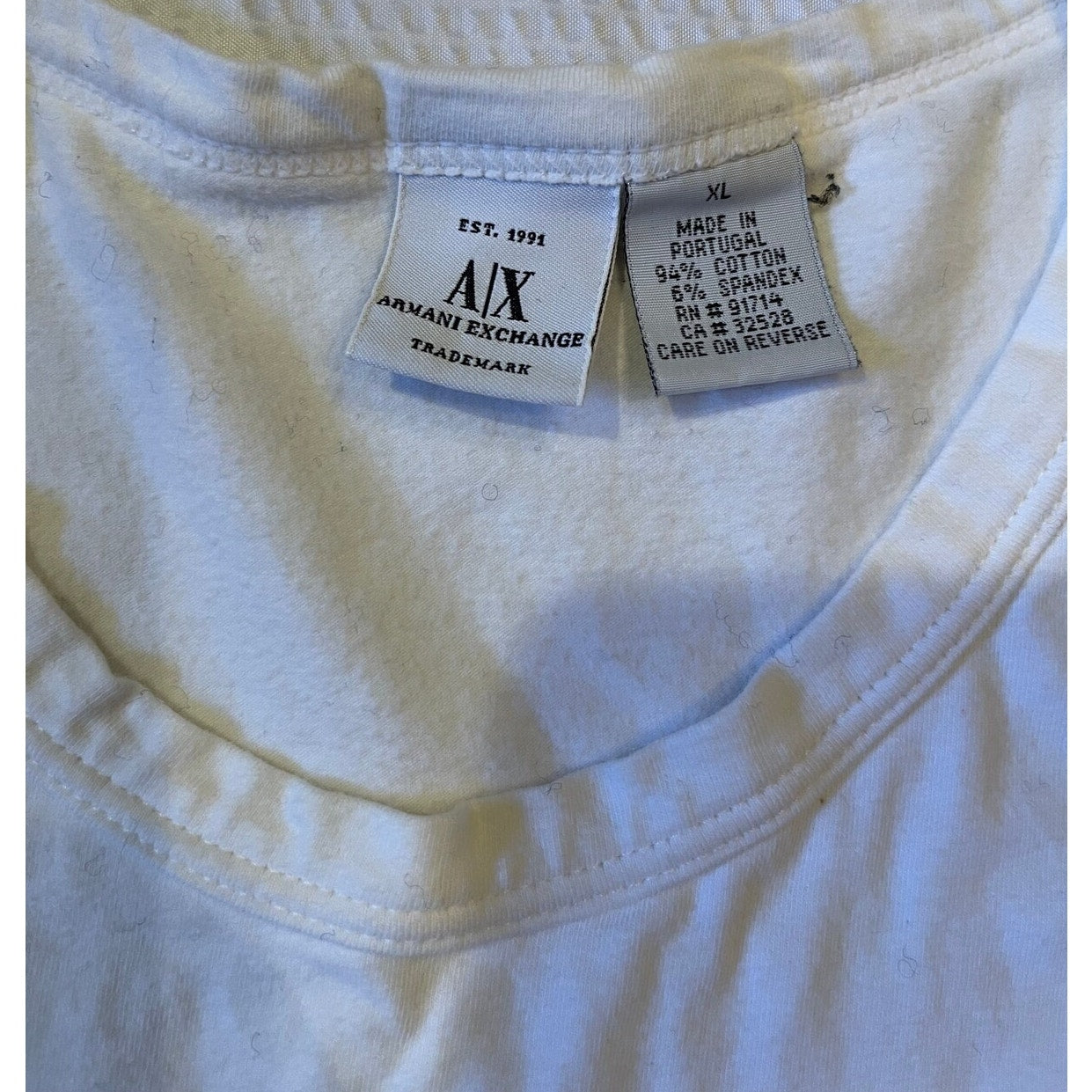 Armani Exchange White Short Sleeve T-Shirt - Women's Size XL