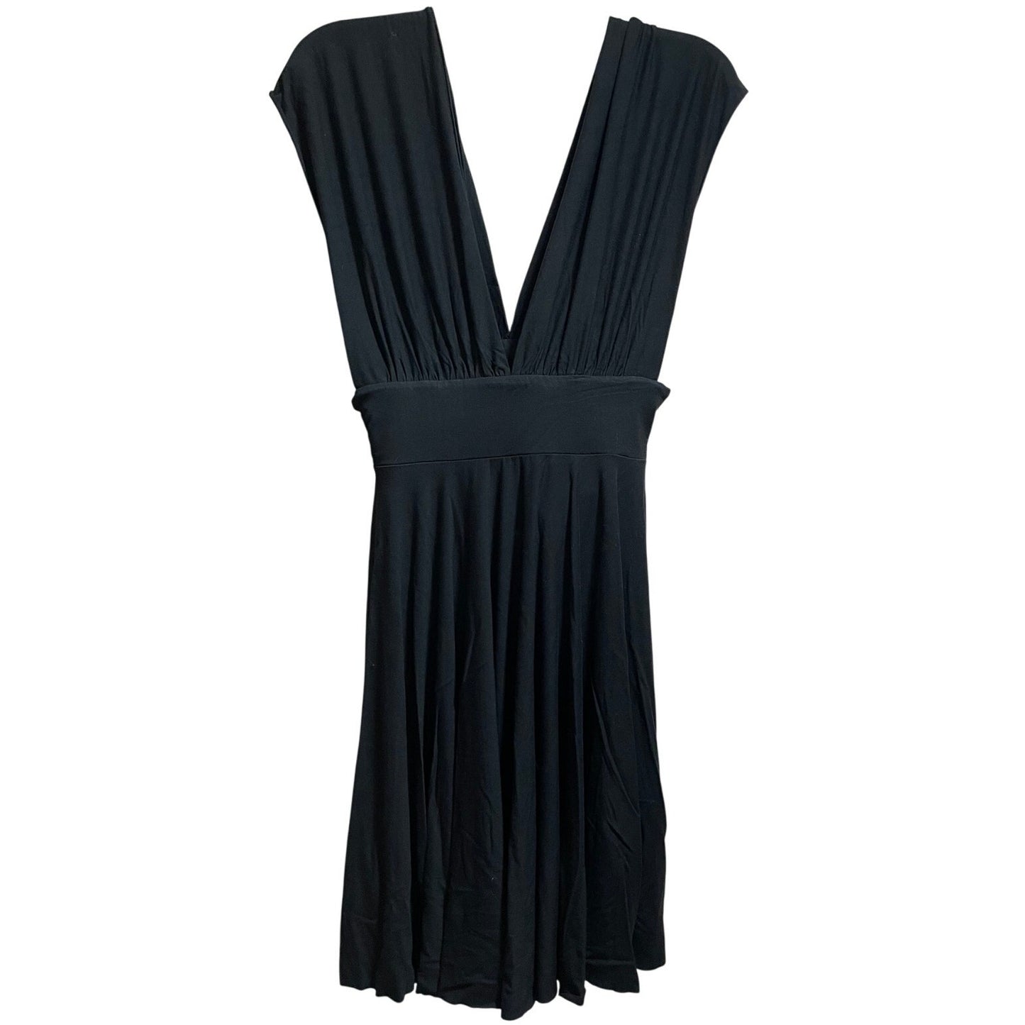 White House Black Market Size 4 Sleeveless High Waist Black Mini Dress