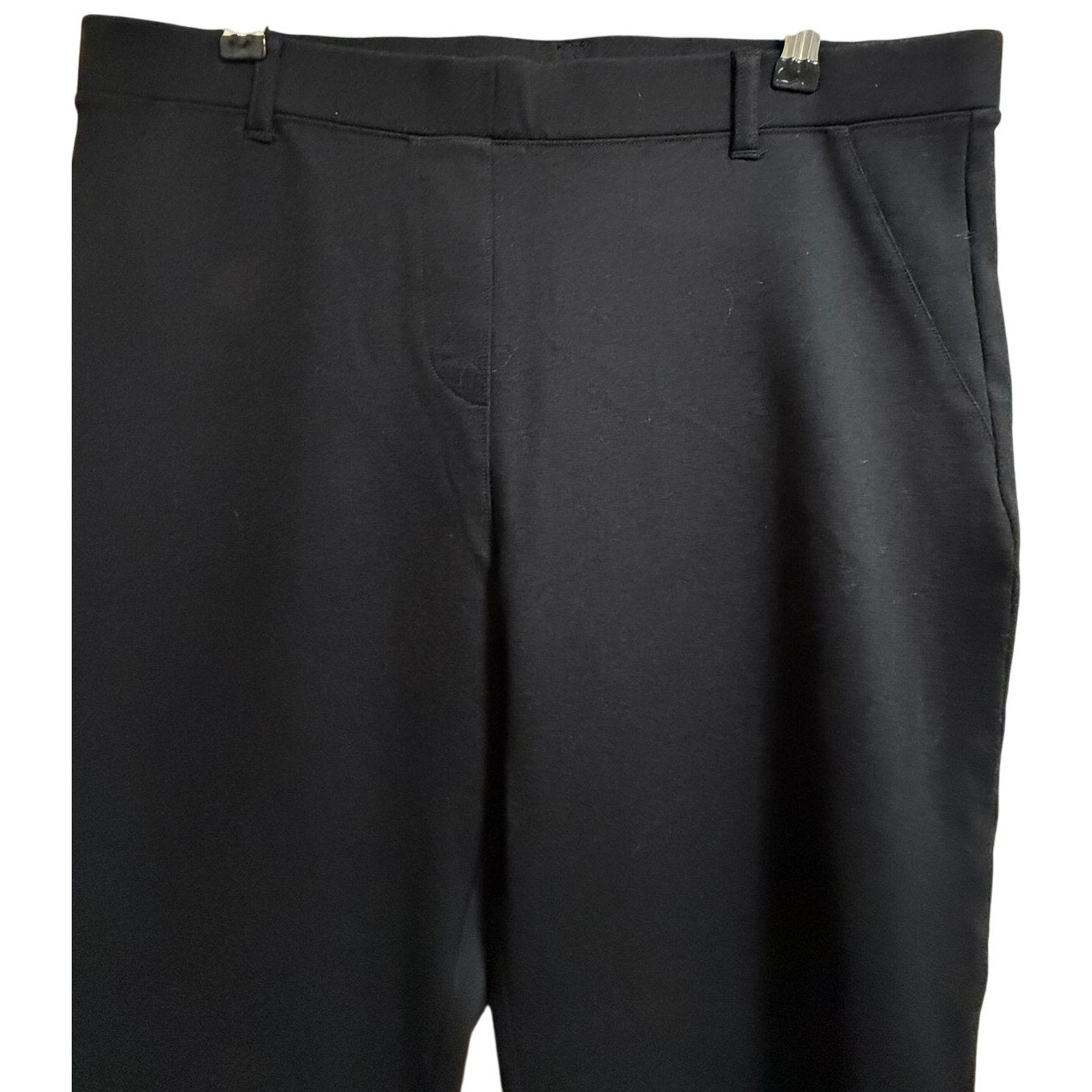 Quince Womens Ultra-Stretch Ponte Bootcut Pant Black Pull On L Tall - NWT