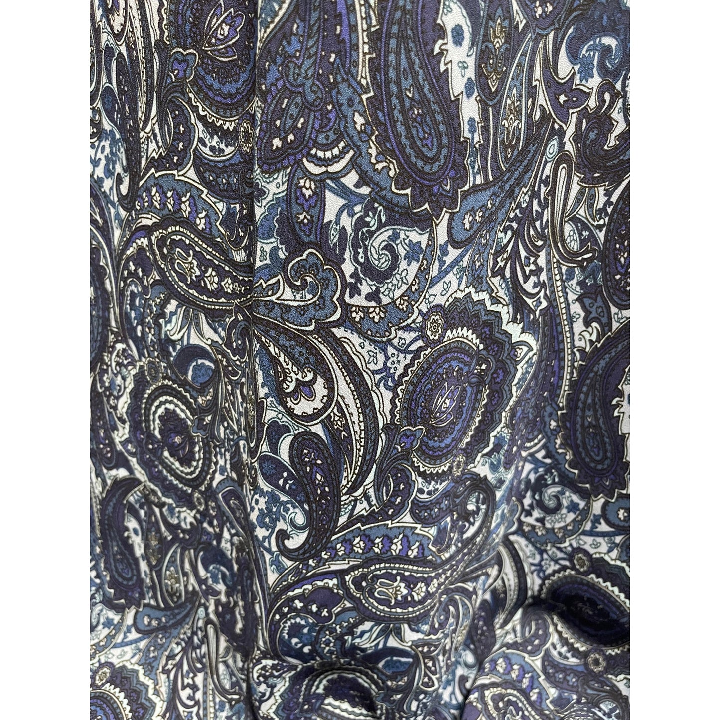 Venezia Women's Size 22 Sleeveless Blue Paisley Print Dress
