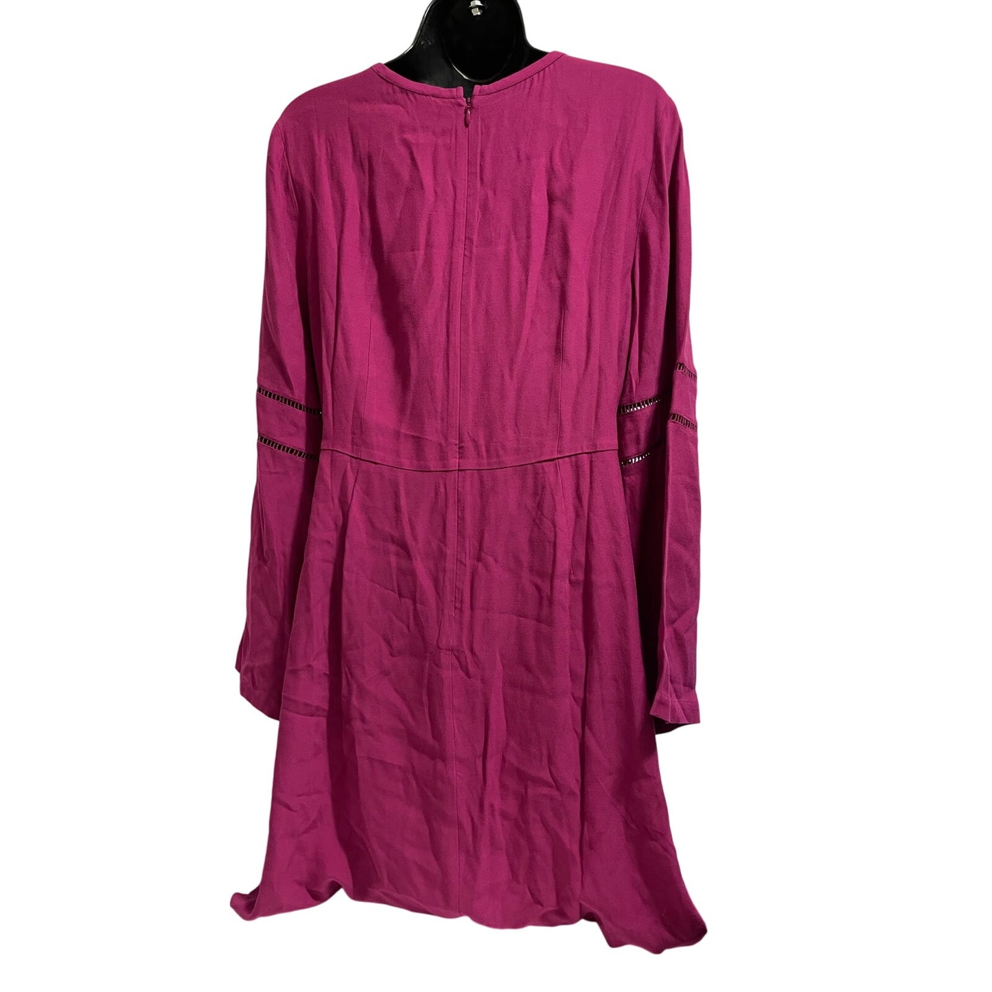 NWT Ann Taylor The Loft Fuschia Pink Long Sleeve Dress Size 6