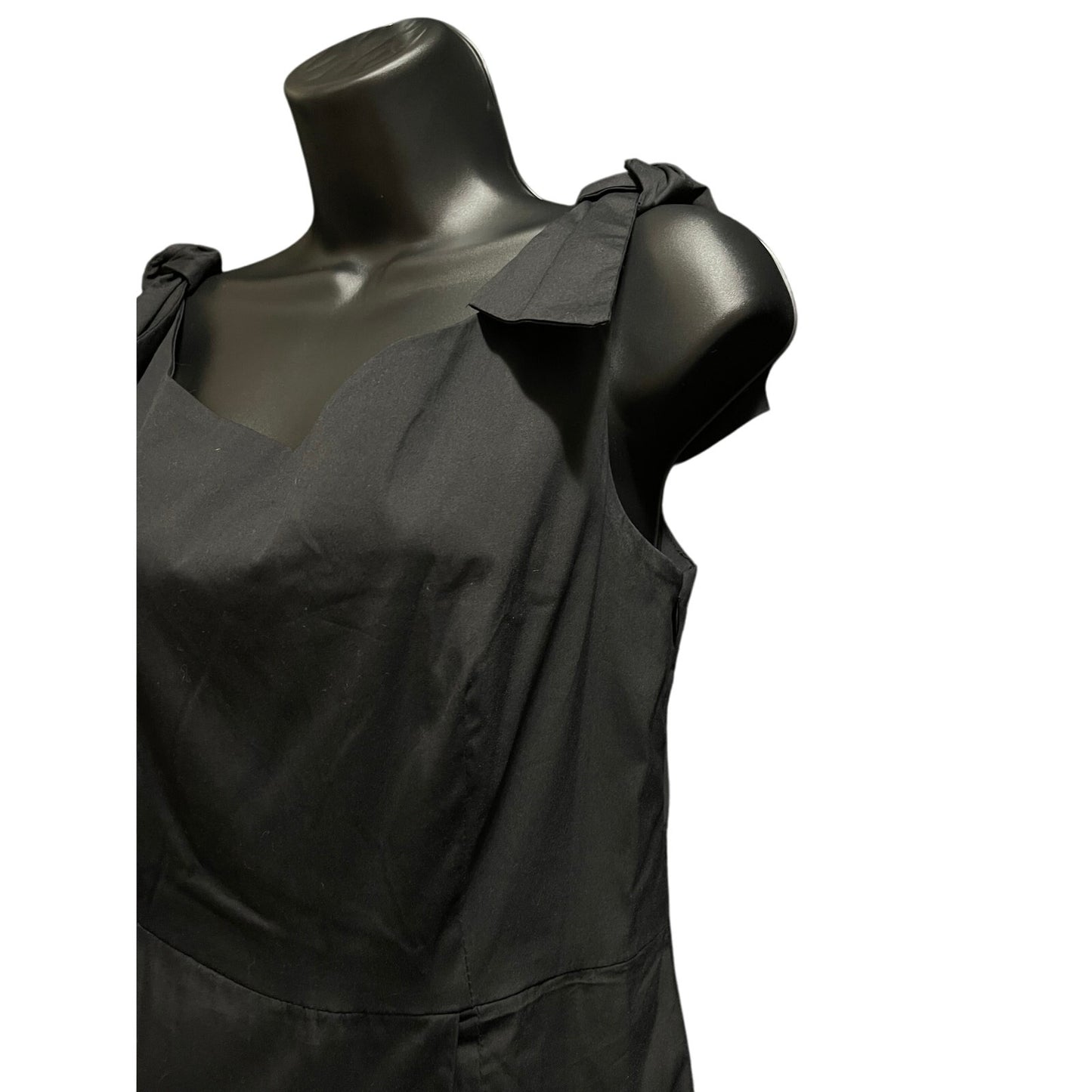 Milly Size 8 Black Sleeveless Midi Dress