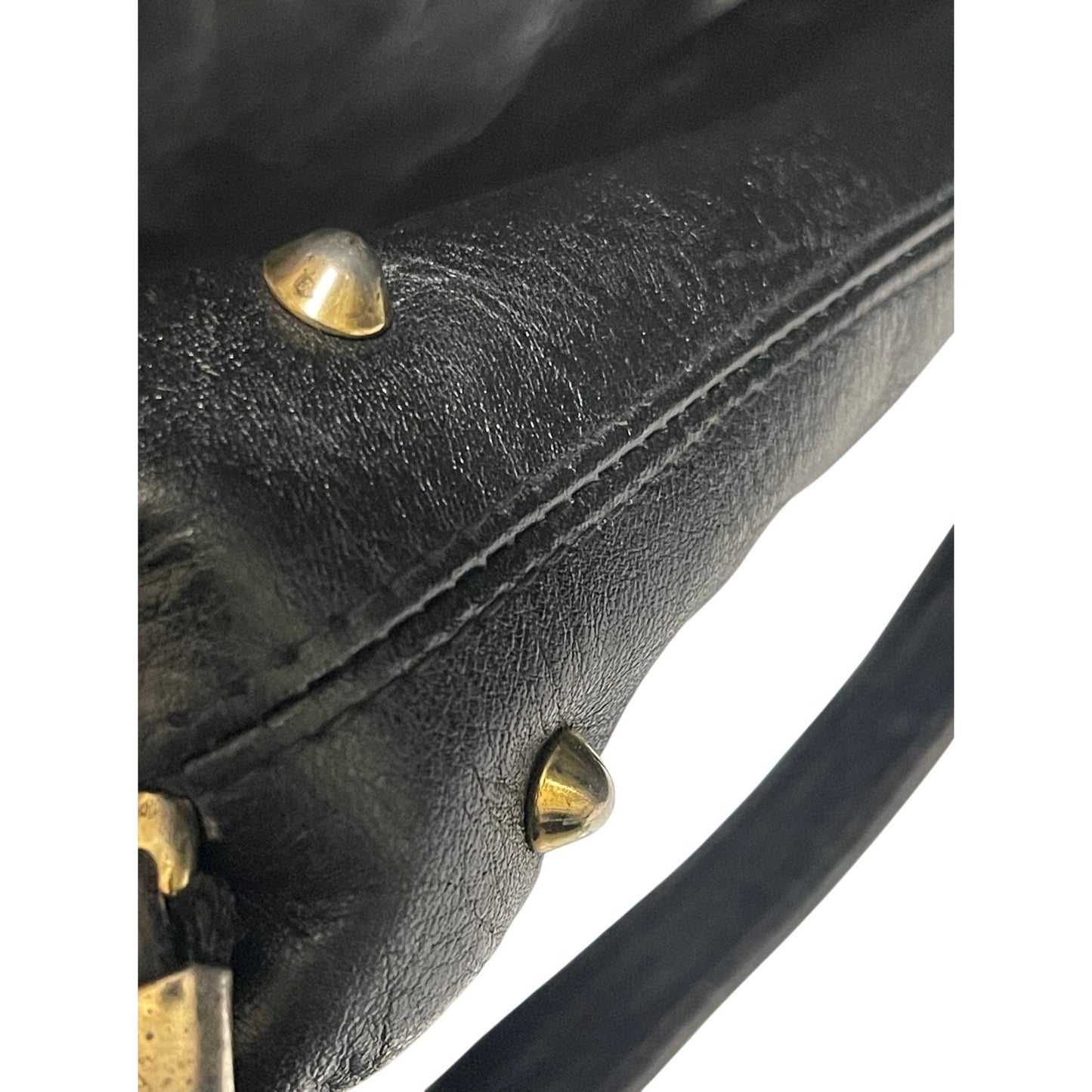Hudsons Black Italian Leather Shoulder Bag / Purse
