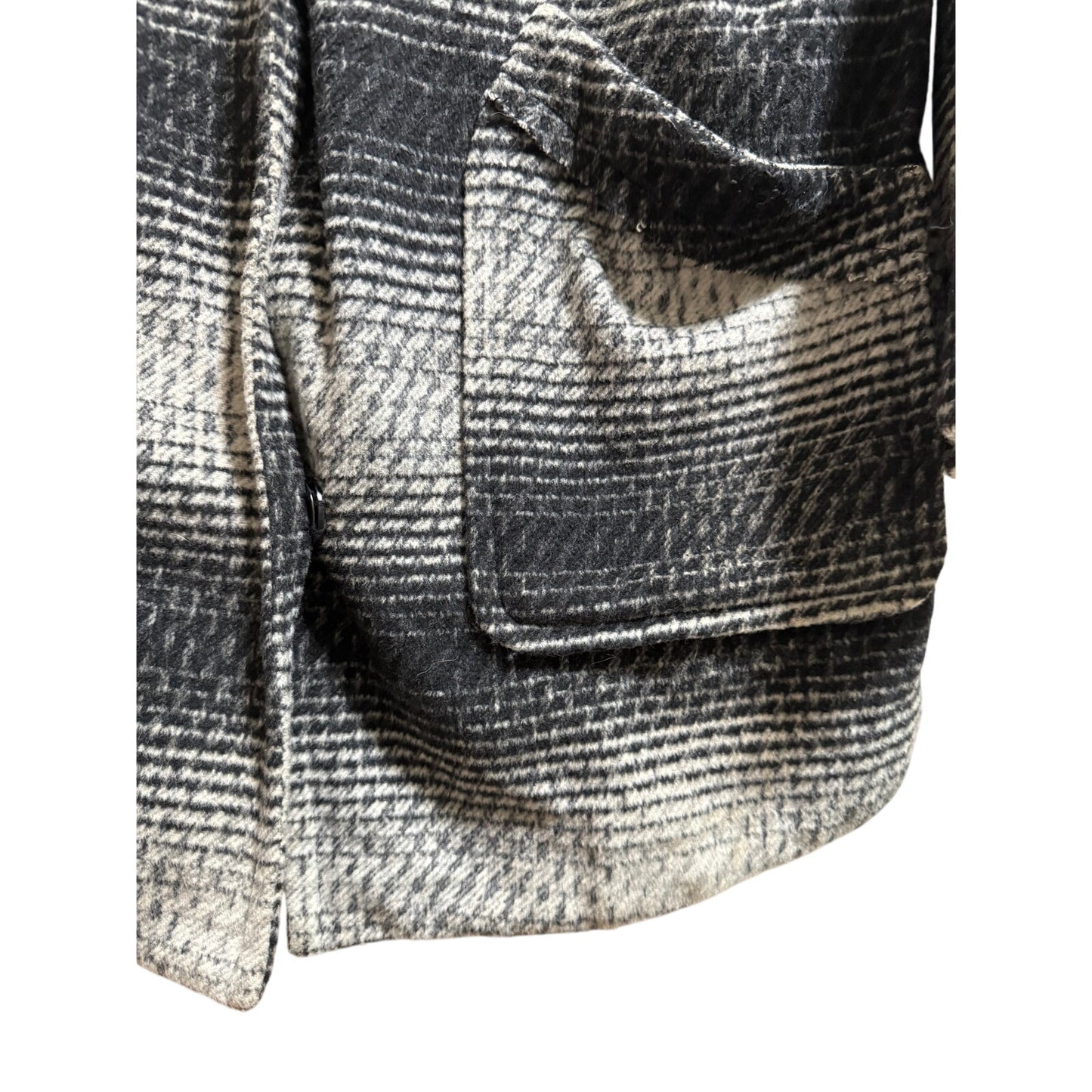 Sanctuary by Anthropologie Gray & Black Polyester Blend Hooded Jacket - Small