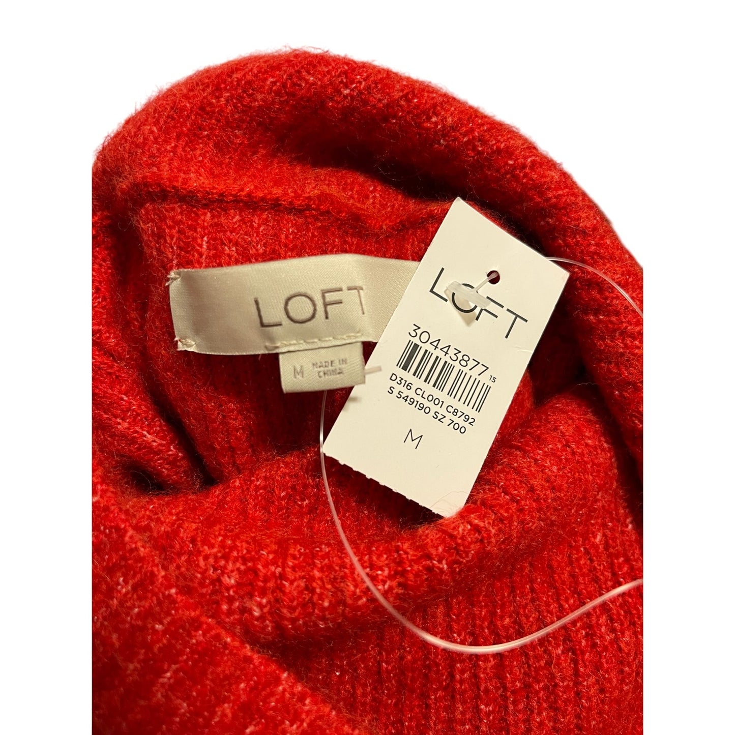 NWT Ann Taylor The Loft Burnt Orange Turtleneck Sweater Dress Size Medium