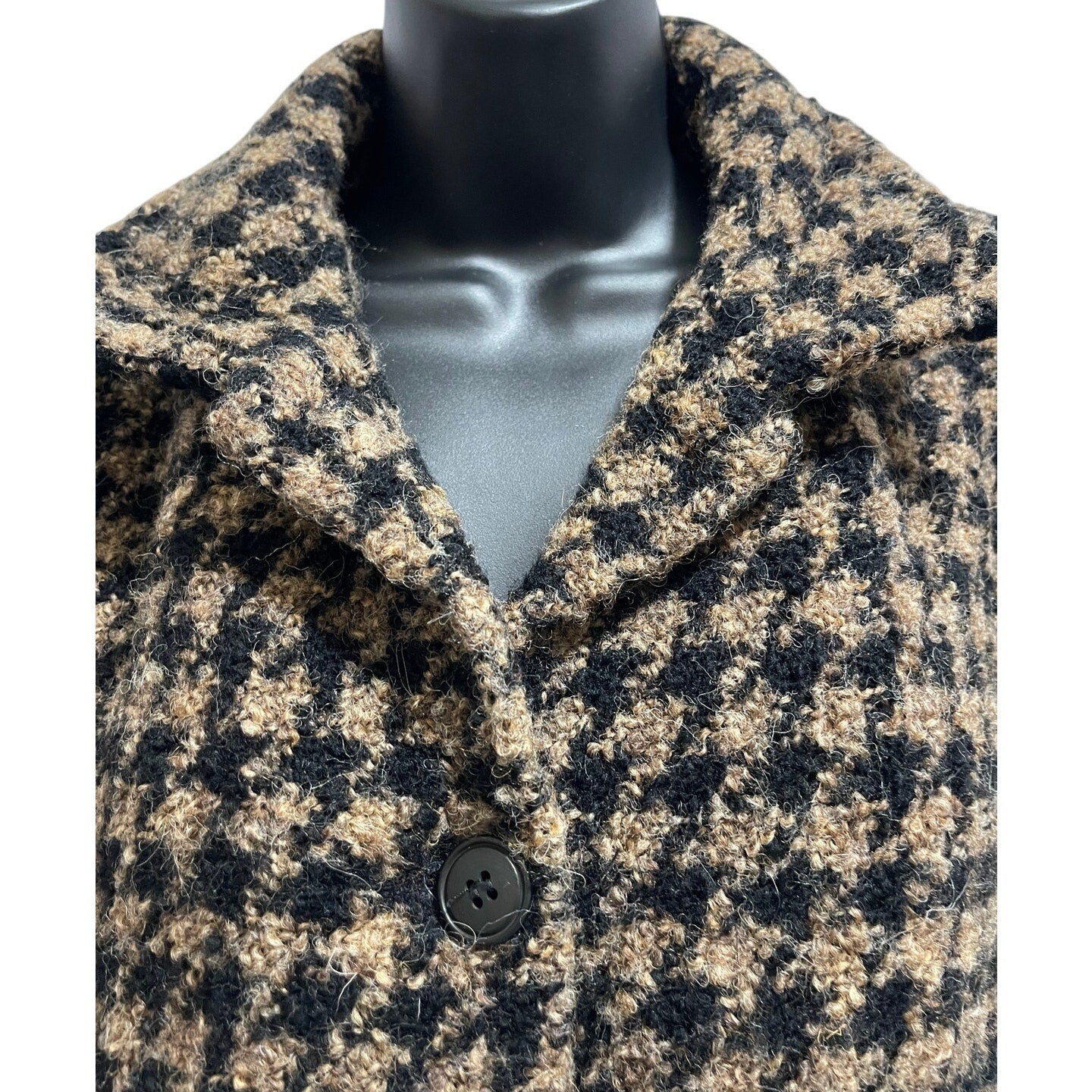 Vintage Weave of The Irish - 90% Wool - Brown & Black Herringbone Jacket