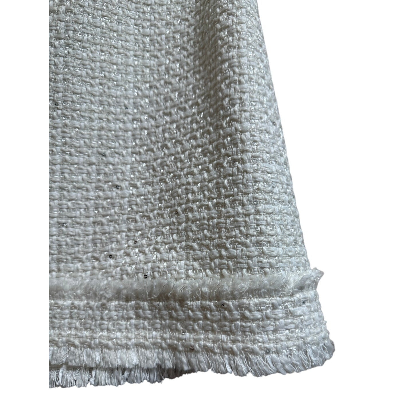 Alice & Olivia White Knit Sequin Size 10 Mini Skirt - NWT - $265 MSRP
