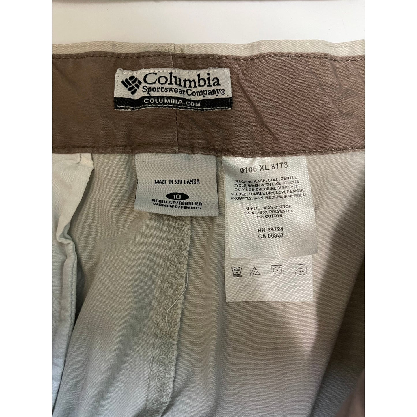 Columbia Sportswear Size 10 Women's Khaki Wide Leg Pants