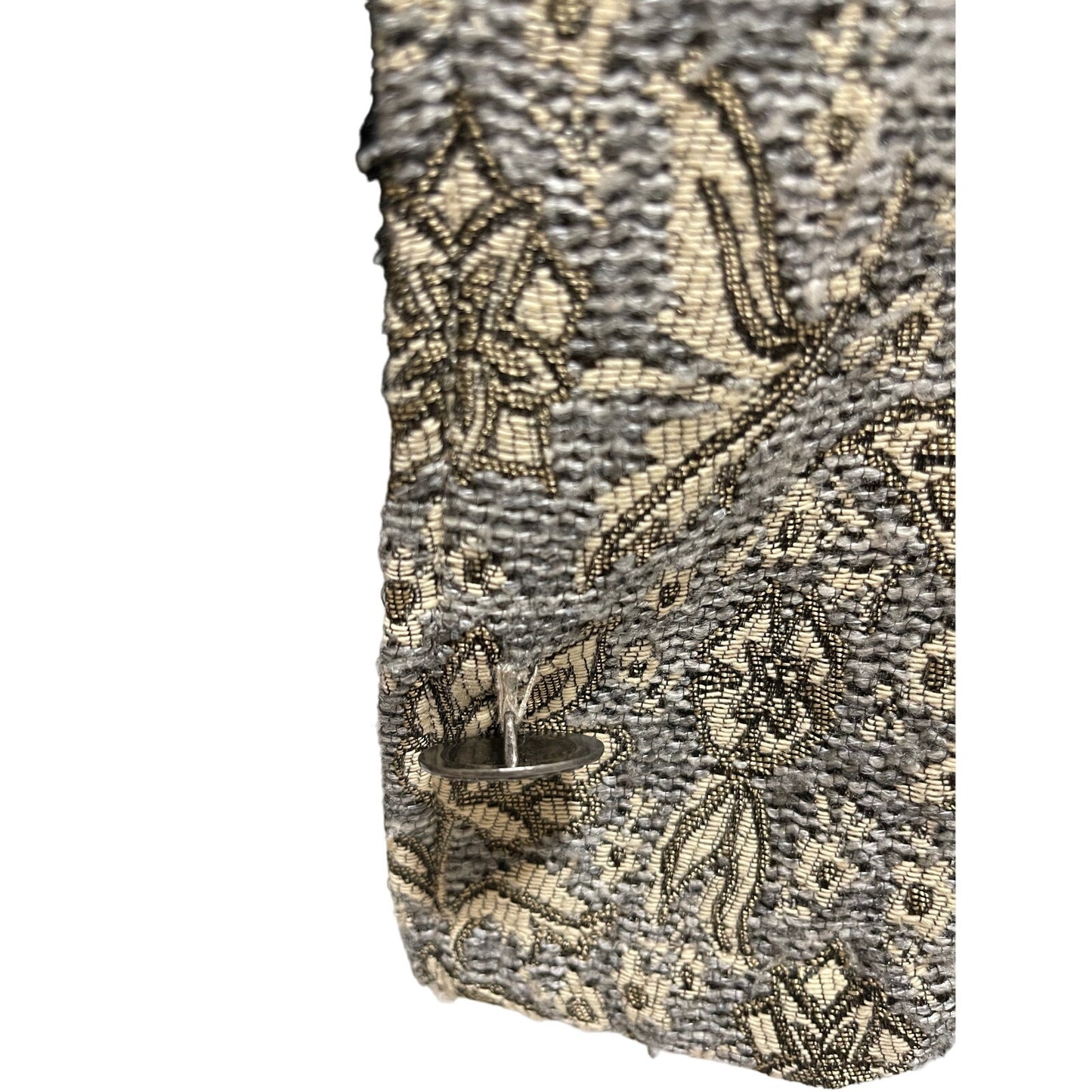 Chico's Embroidered Gold Button Front Carpet Jacket - Size 2