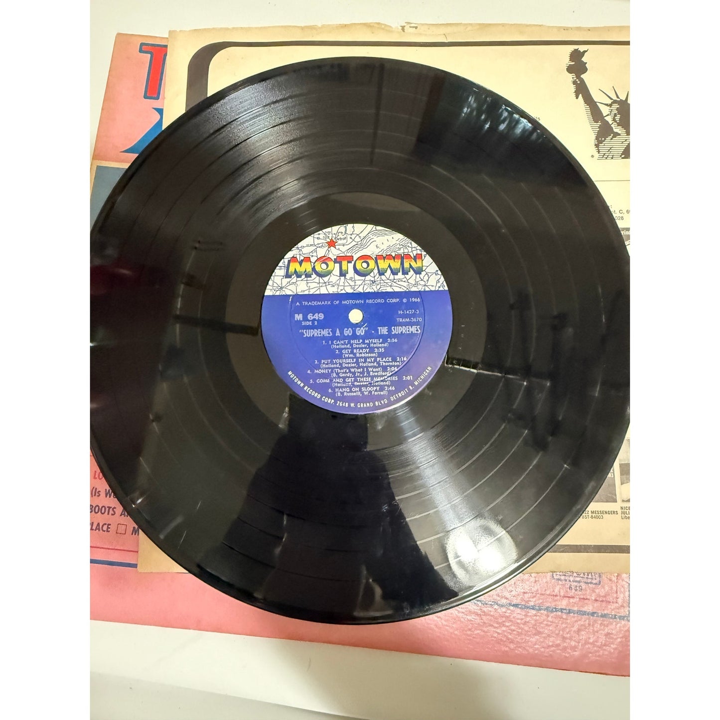 Diana Ross & The Supremes A Go Go Motown 1966 M-649 12" Vinyl Record
